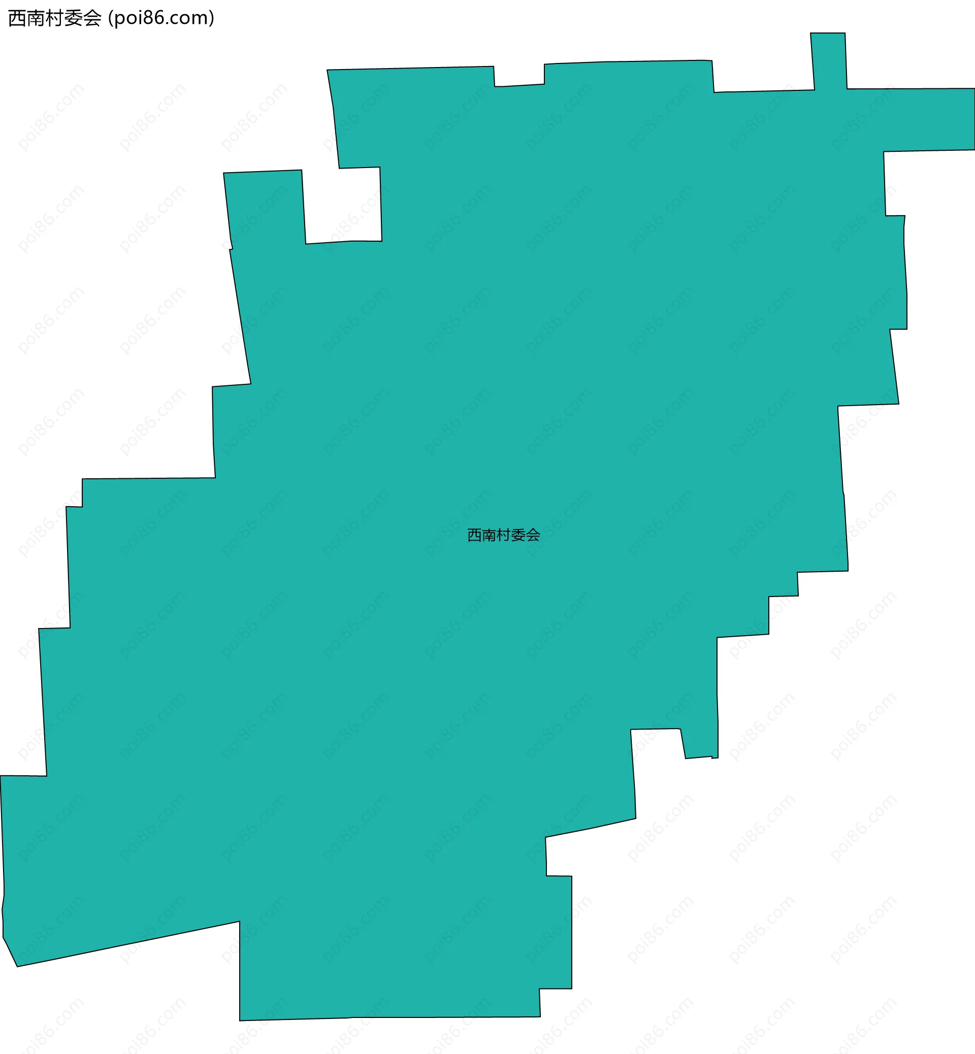 西南村委会边界地图