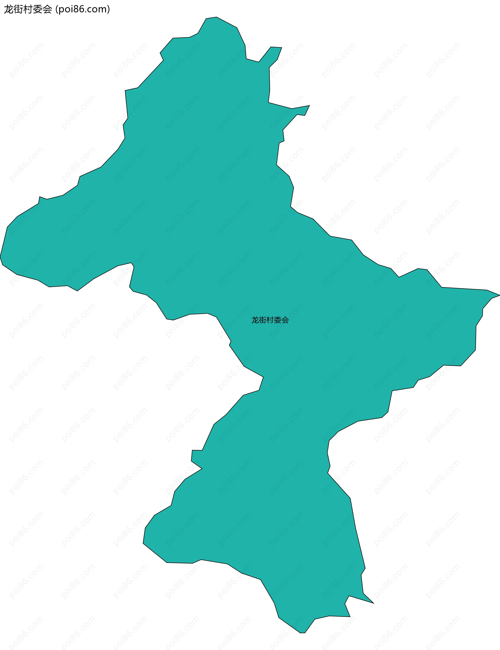 龙街村委会边界地图