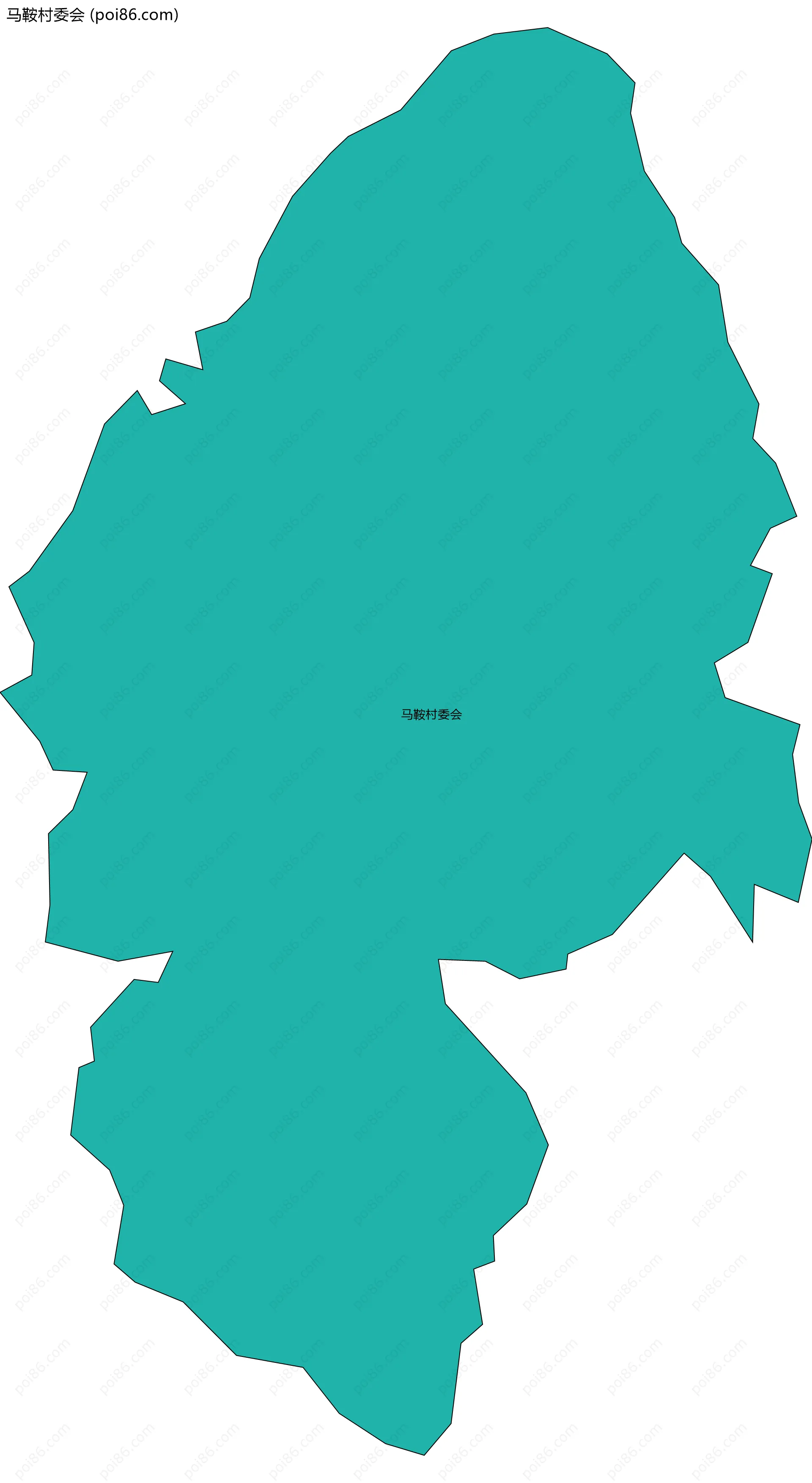 马鞍村委会边界地图