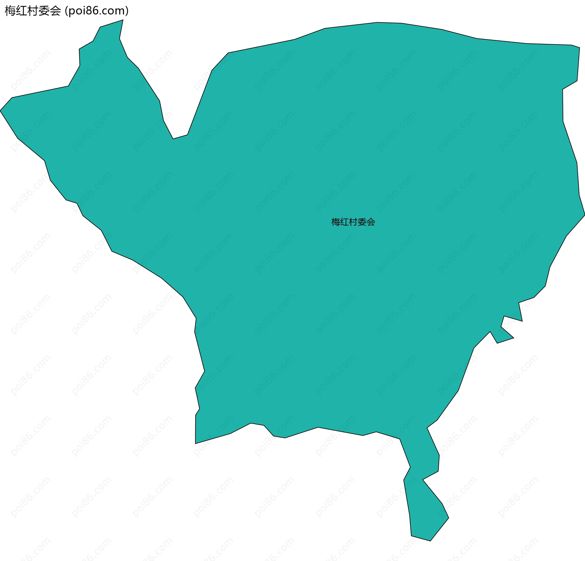 梅红村委会边界地图