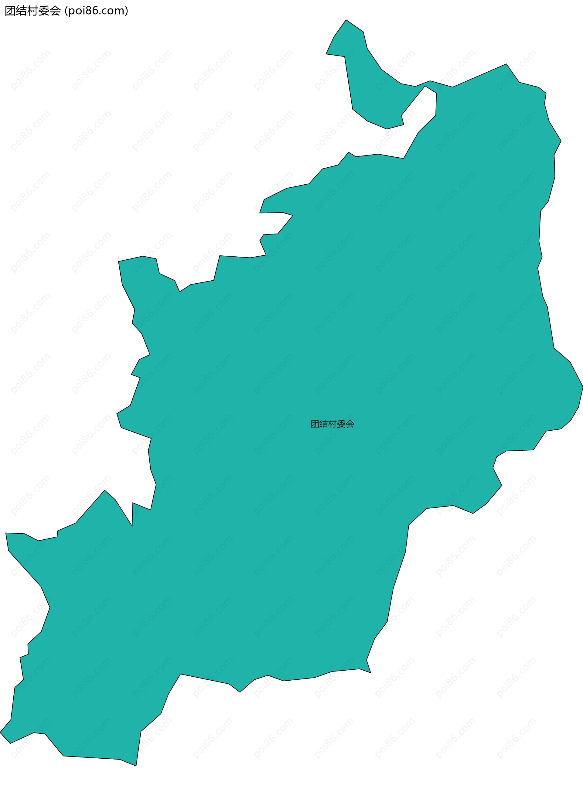 团结村委会边界地图