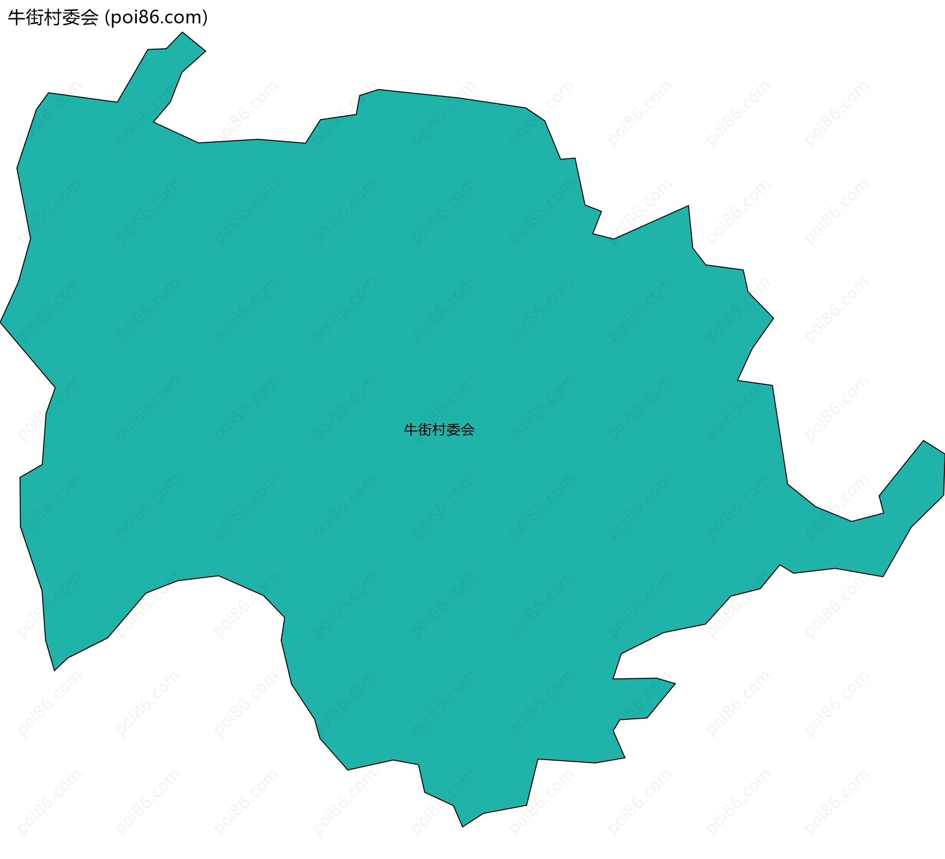 牛街村委会边界地图