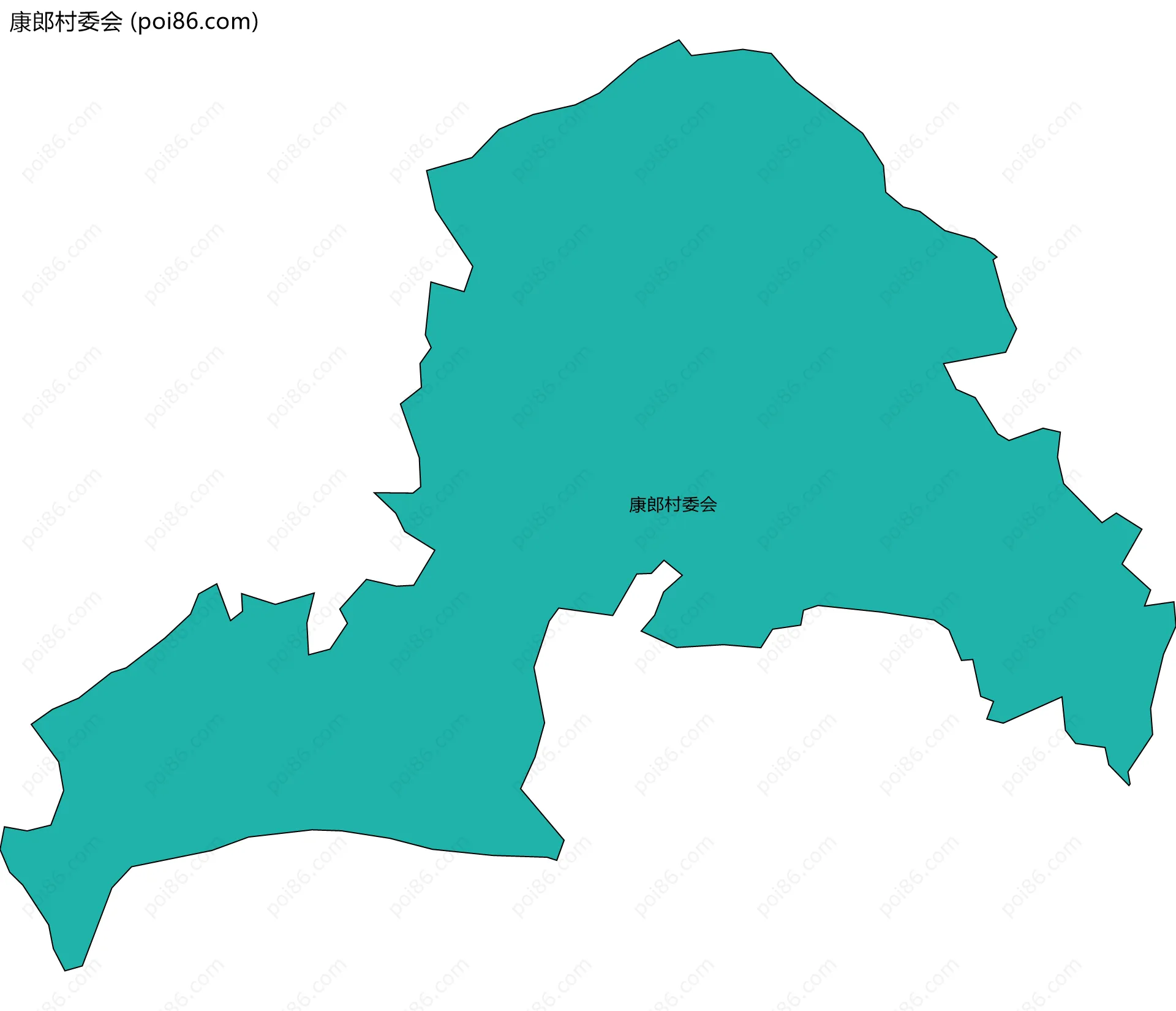 康郎村委会边界地图