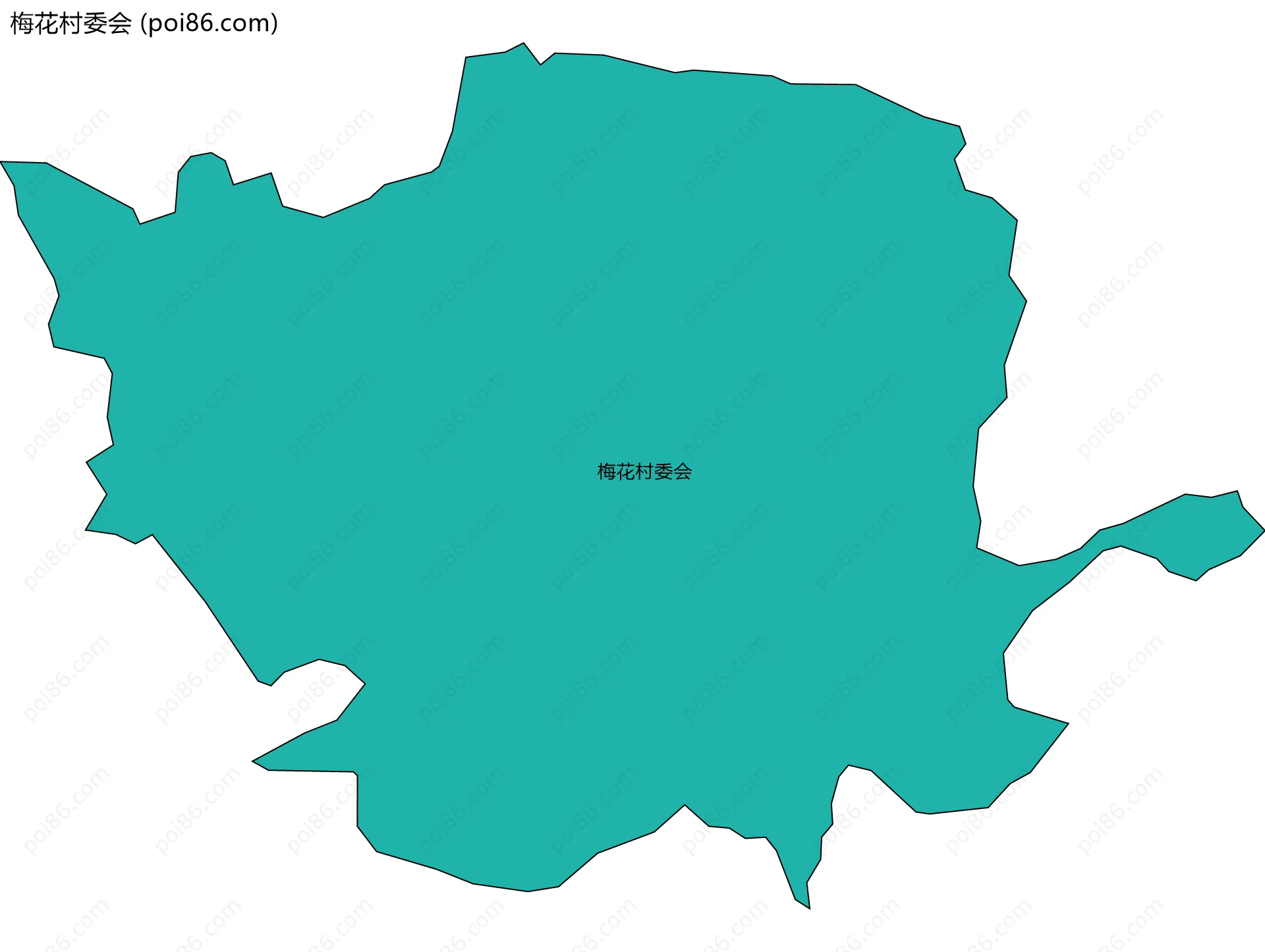 梅花村委会边界地图