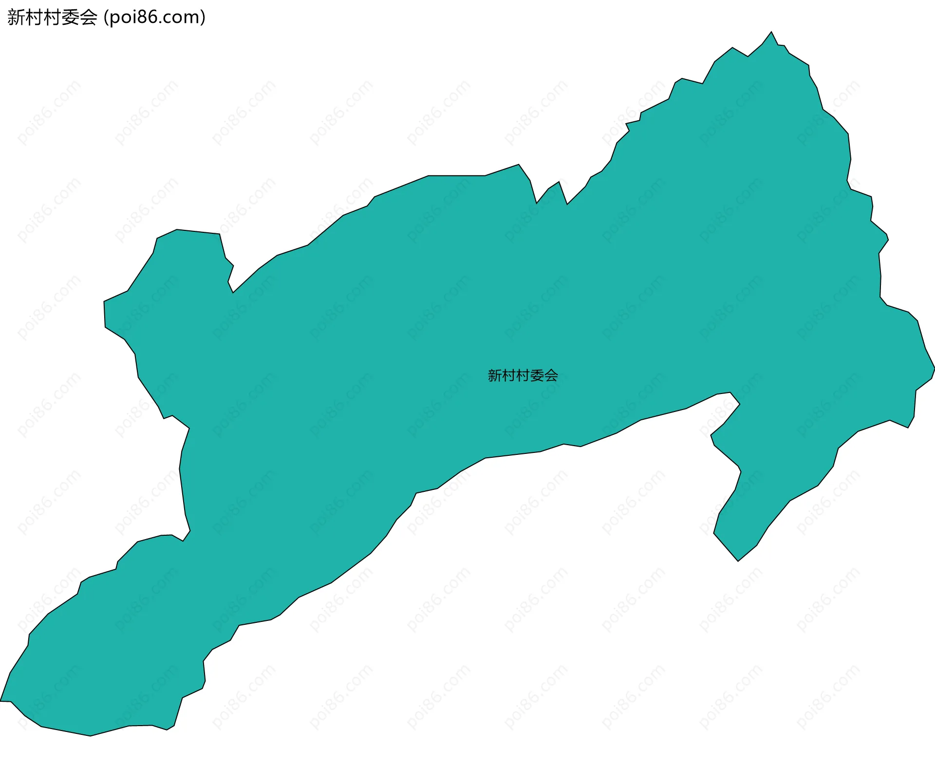 新村村委会边界地图