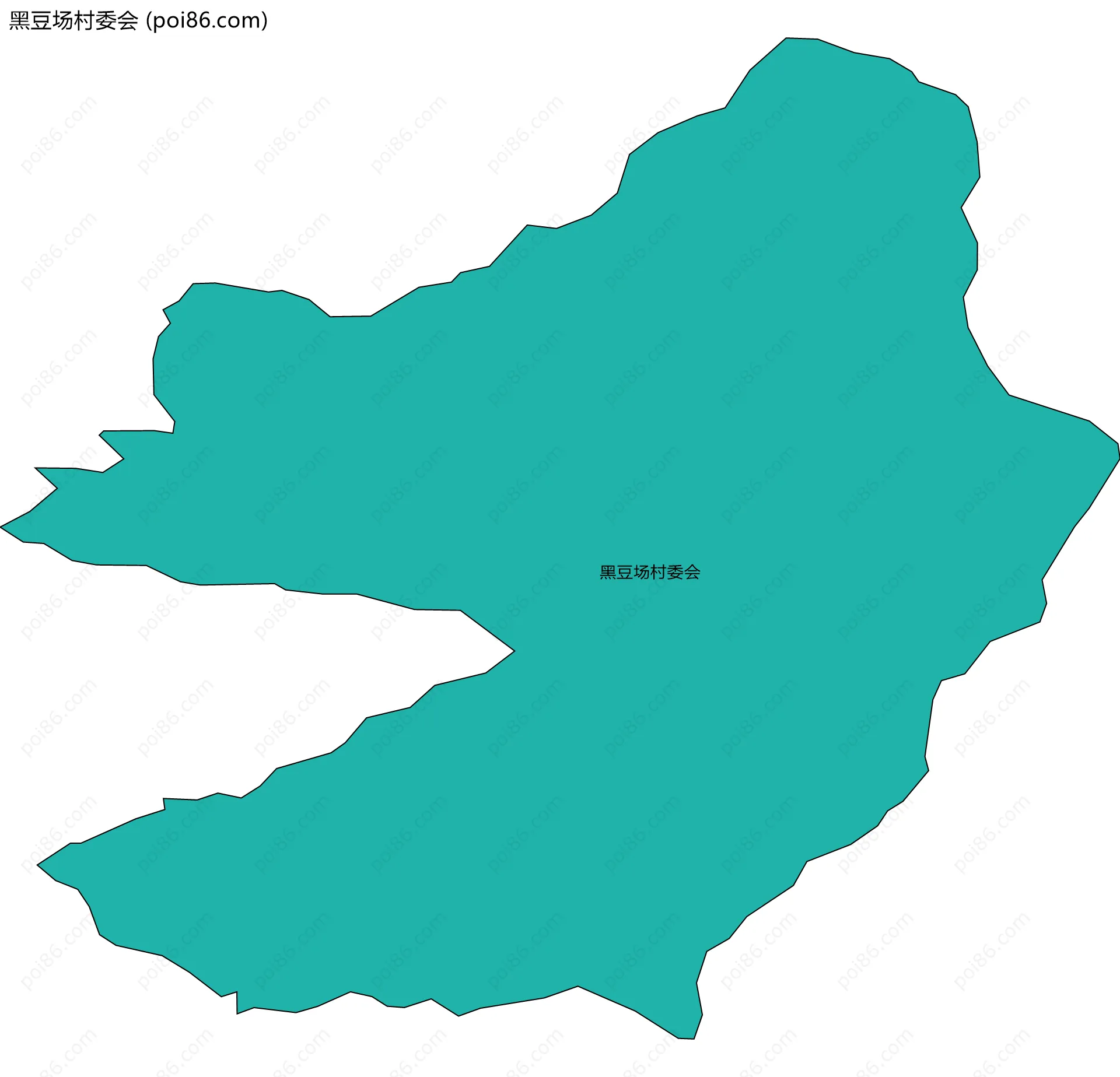 黑豆场村委会边界地图