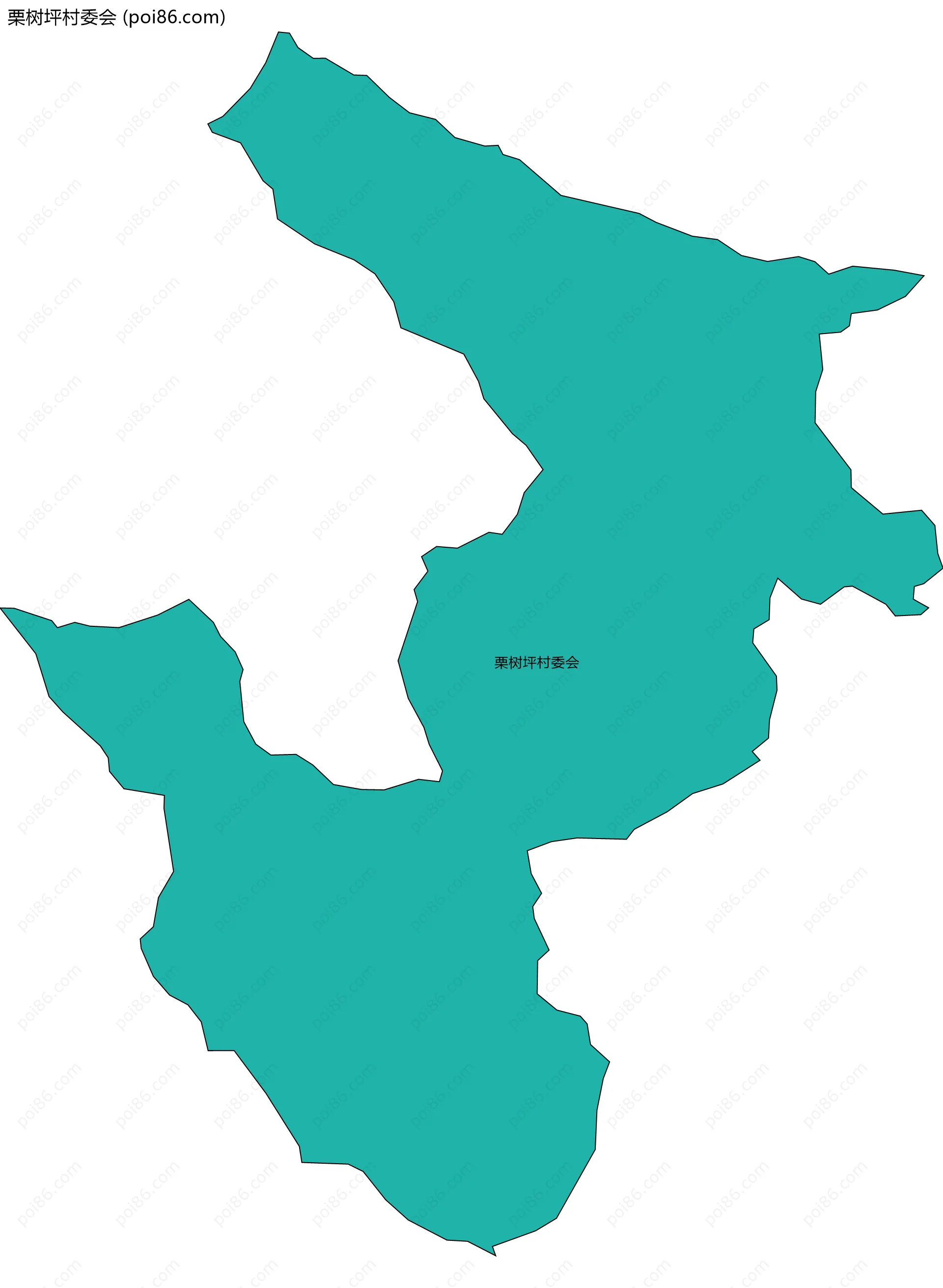 栗树坪村委会边界地图