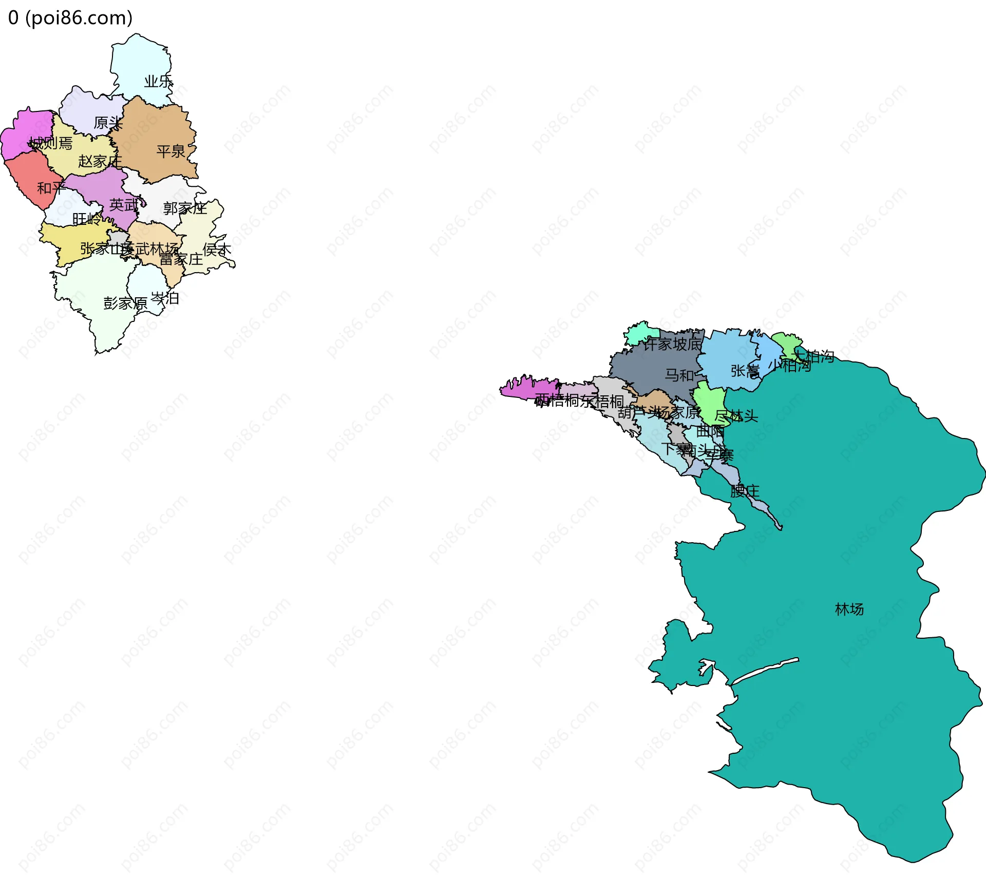 0边界地图(五级行政区划)