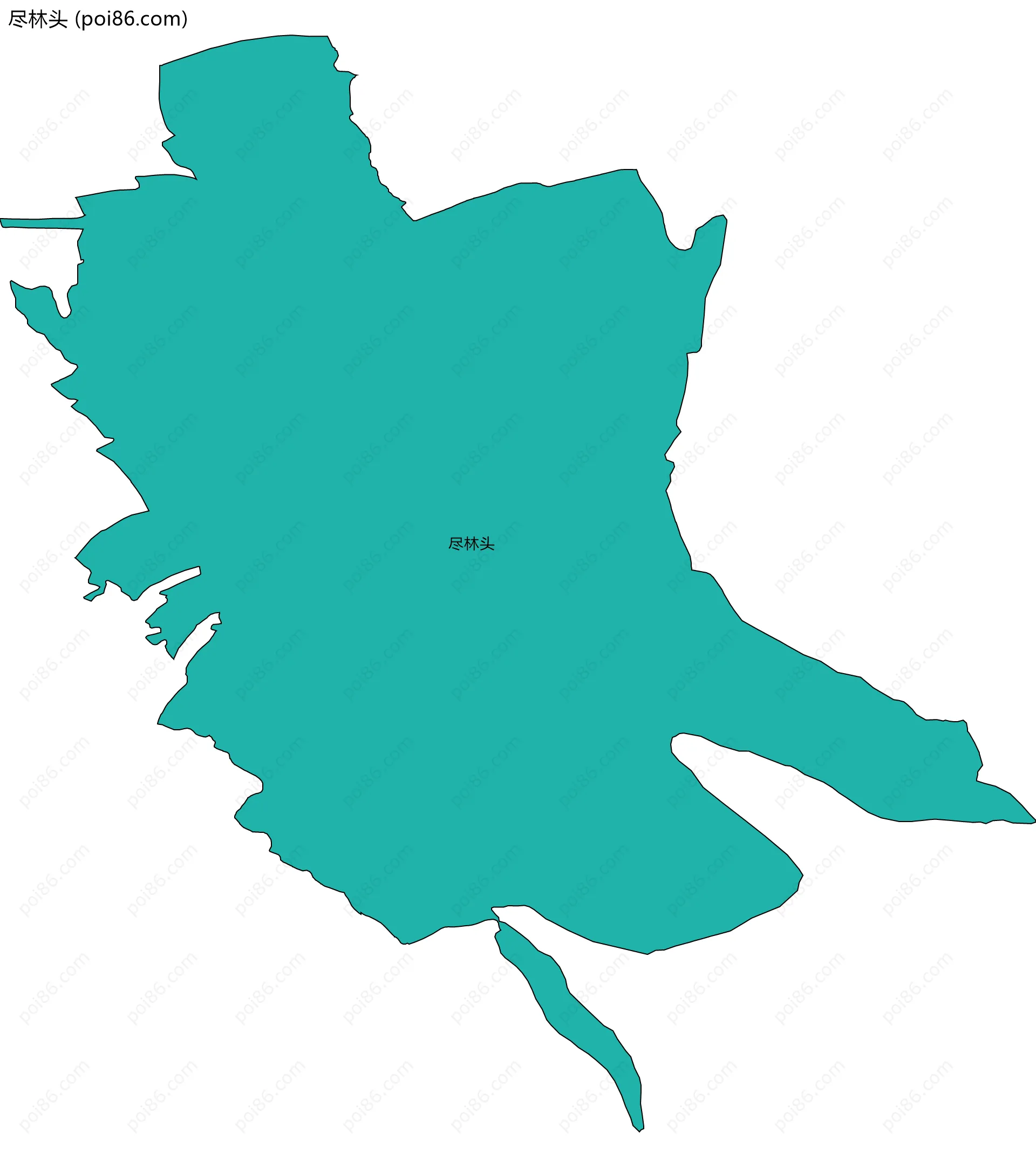 尽林头边界地图