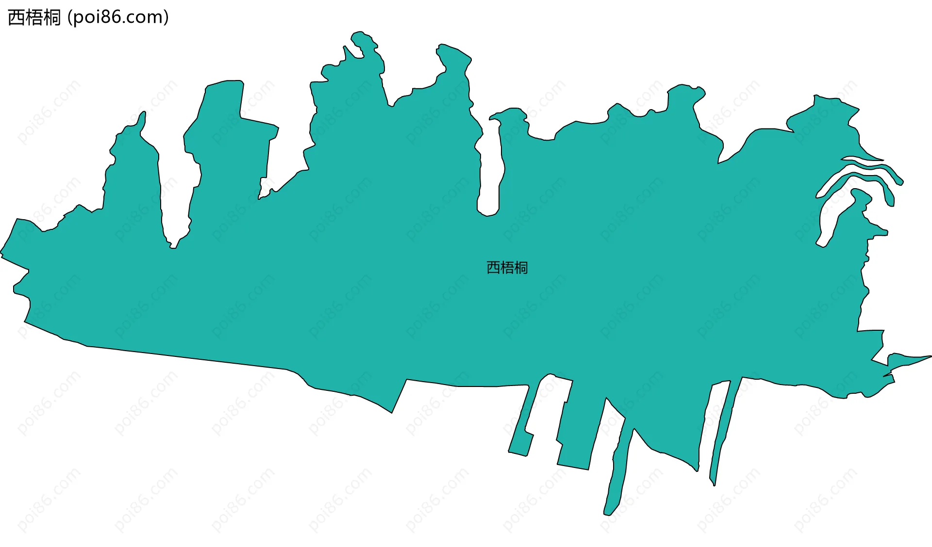 西梧桐边界地图