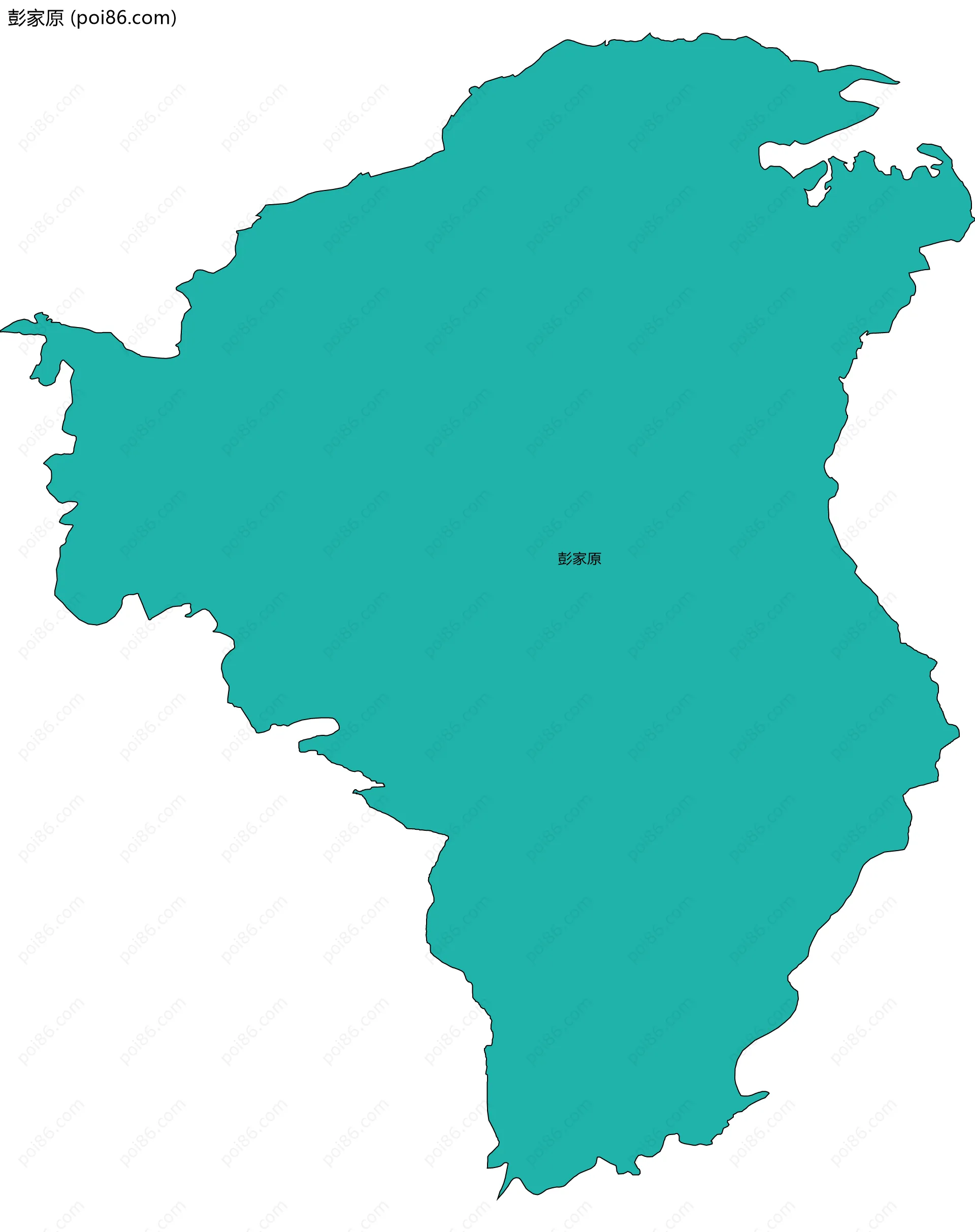 彭家原边界地图