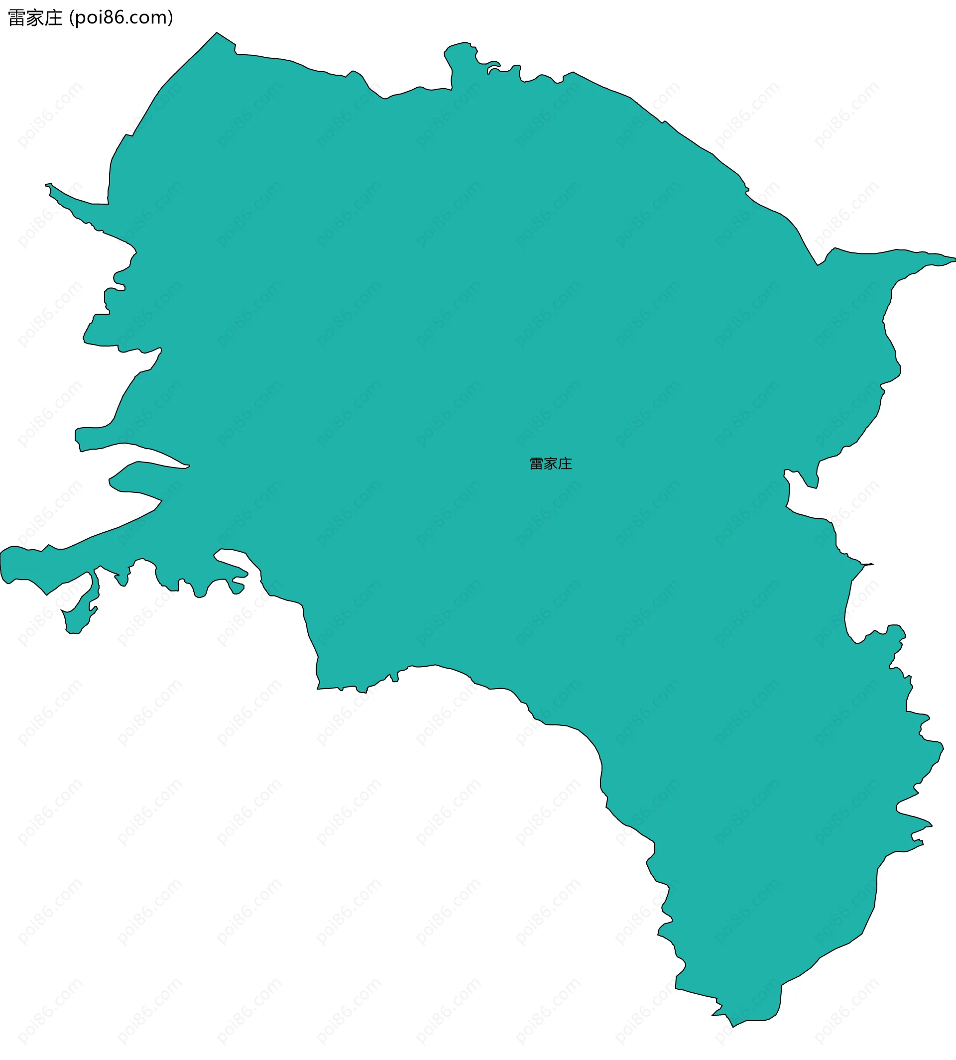 雷家庄边界地图