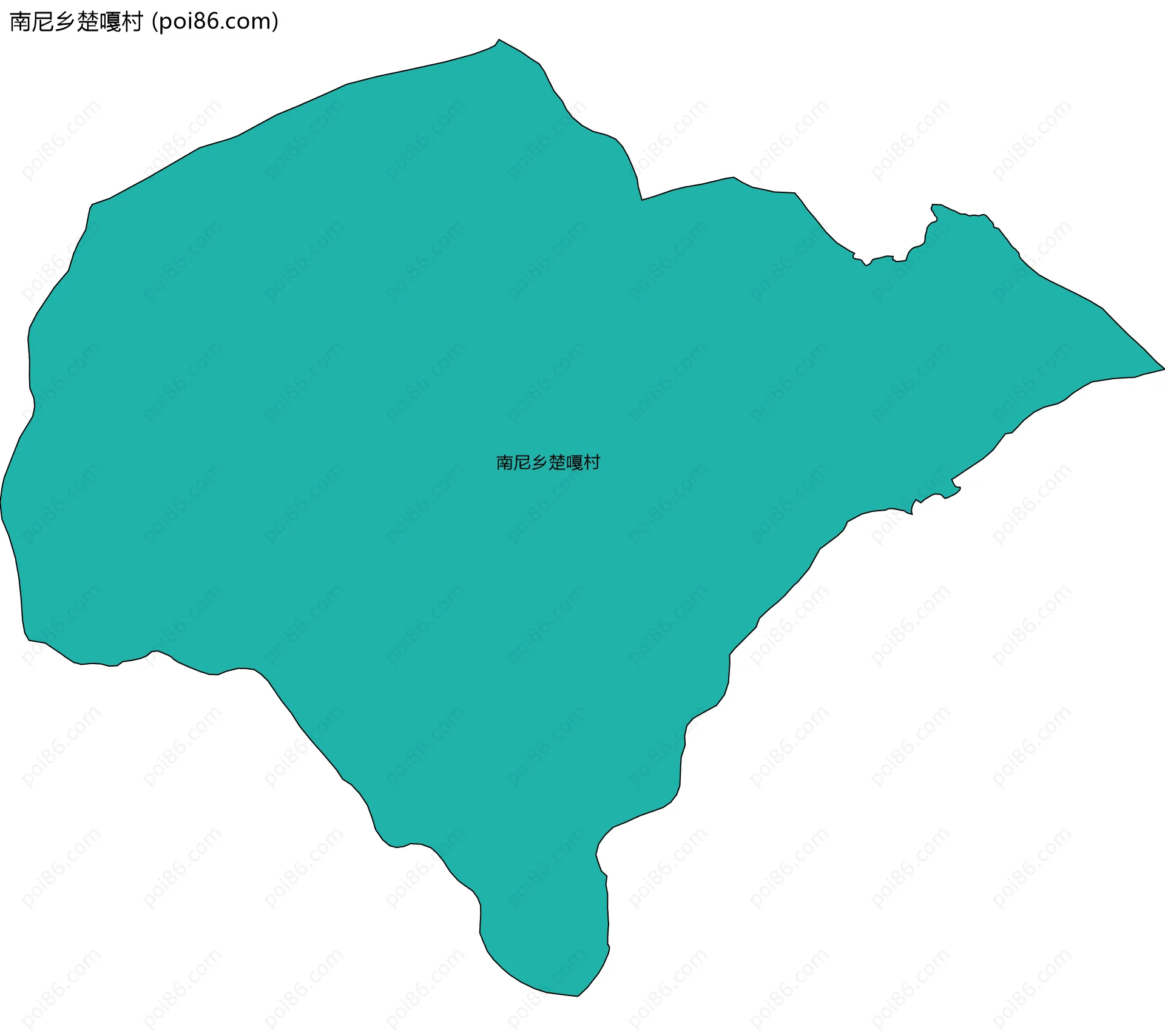 南尼乡楚嘎村边界地图