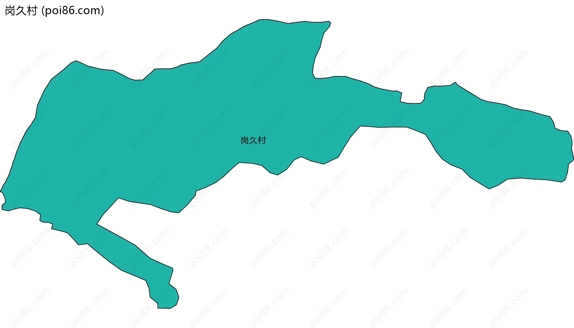 岗久村边界地图