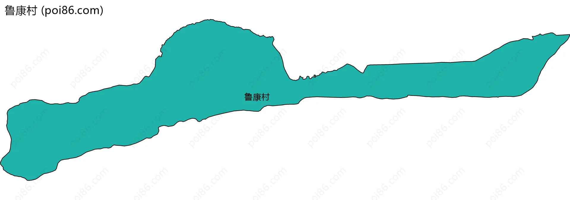 鲁康村边界地图