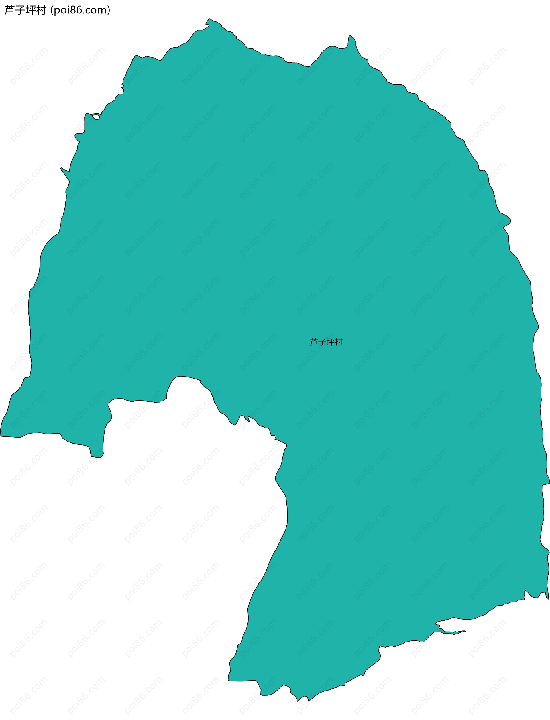 芦子坪村边界地图