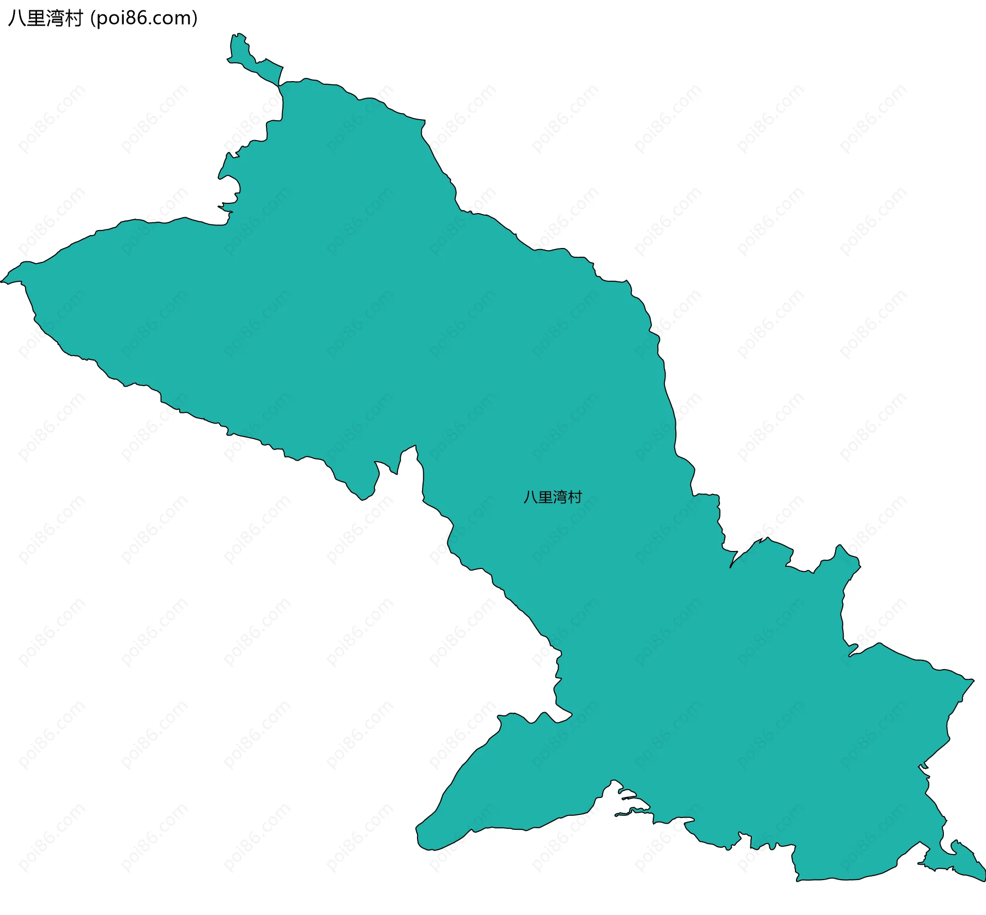 八里湾村边界地图