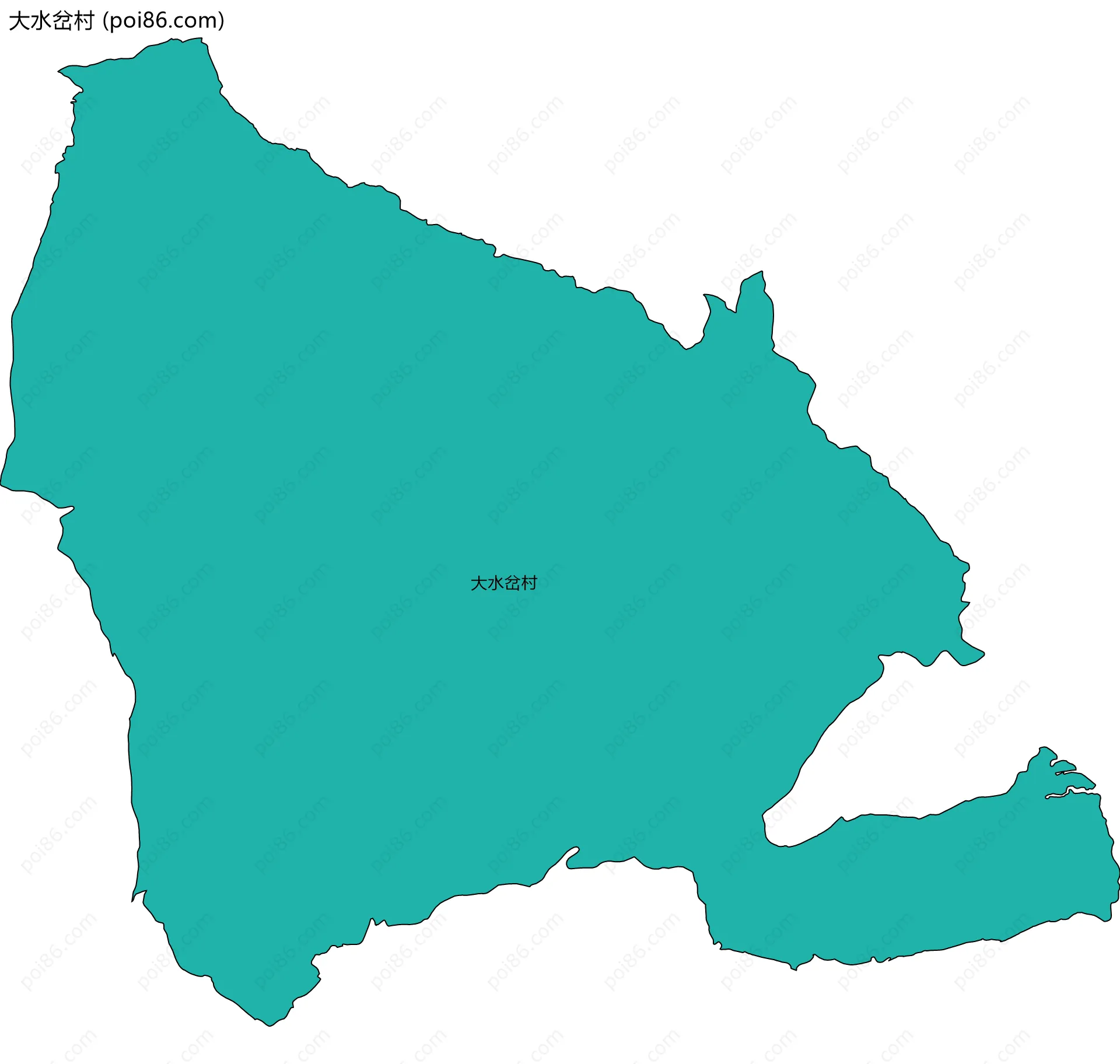 大水岔村边界地图
