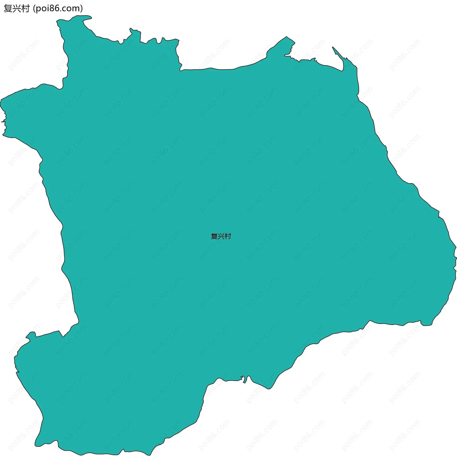 复兴村边界地图