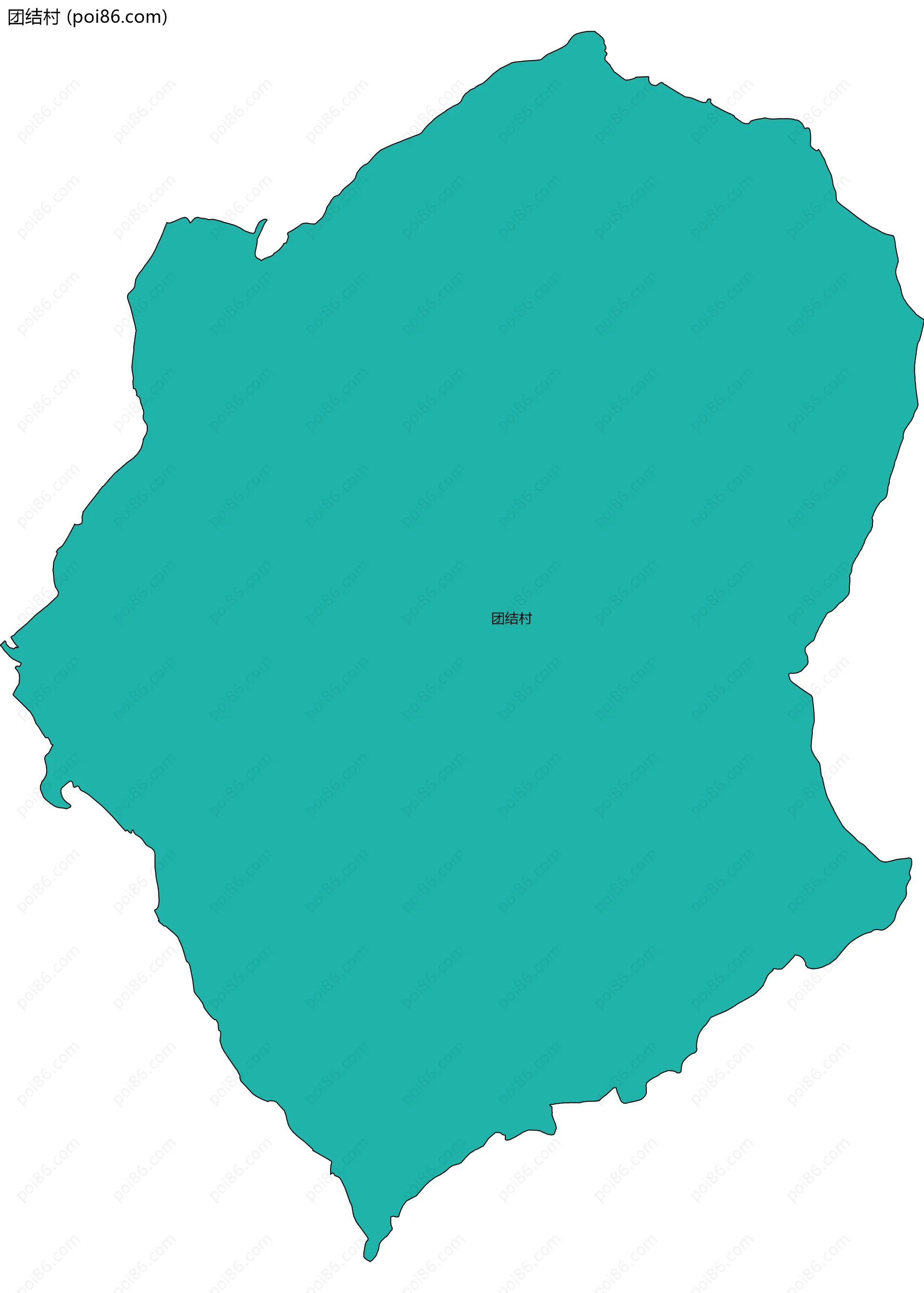 团结村边界地图