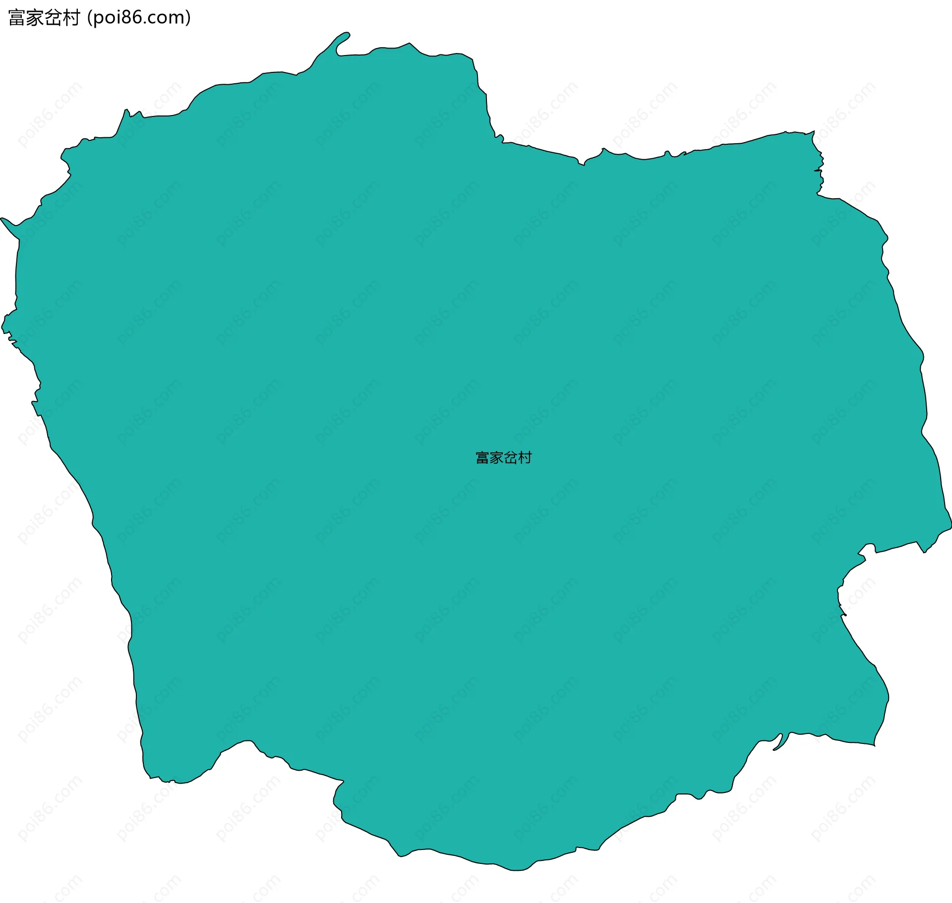 富家岔村边界地图