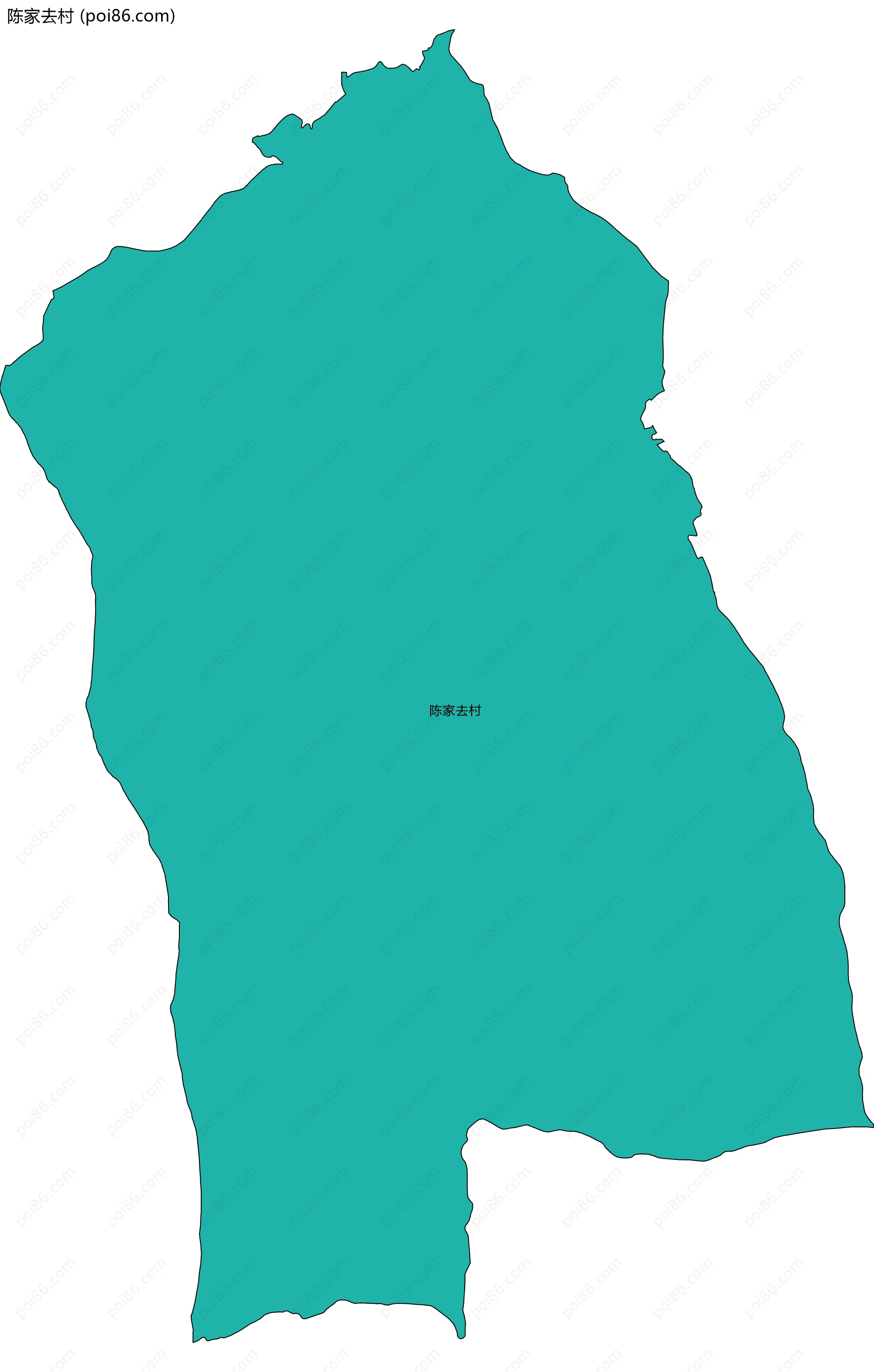 陈家去村边界地图