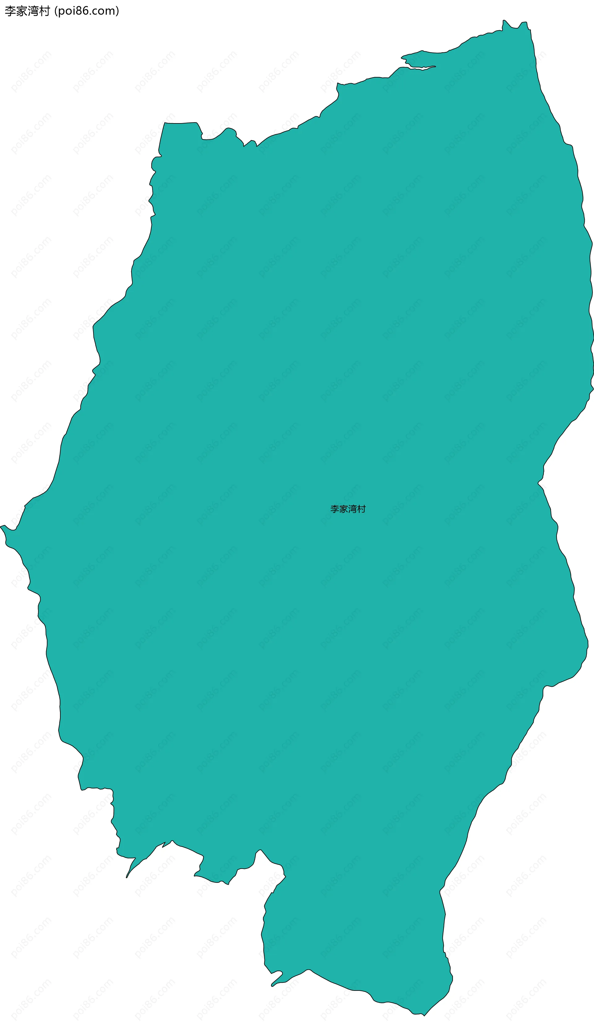 李家湾村边界地图