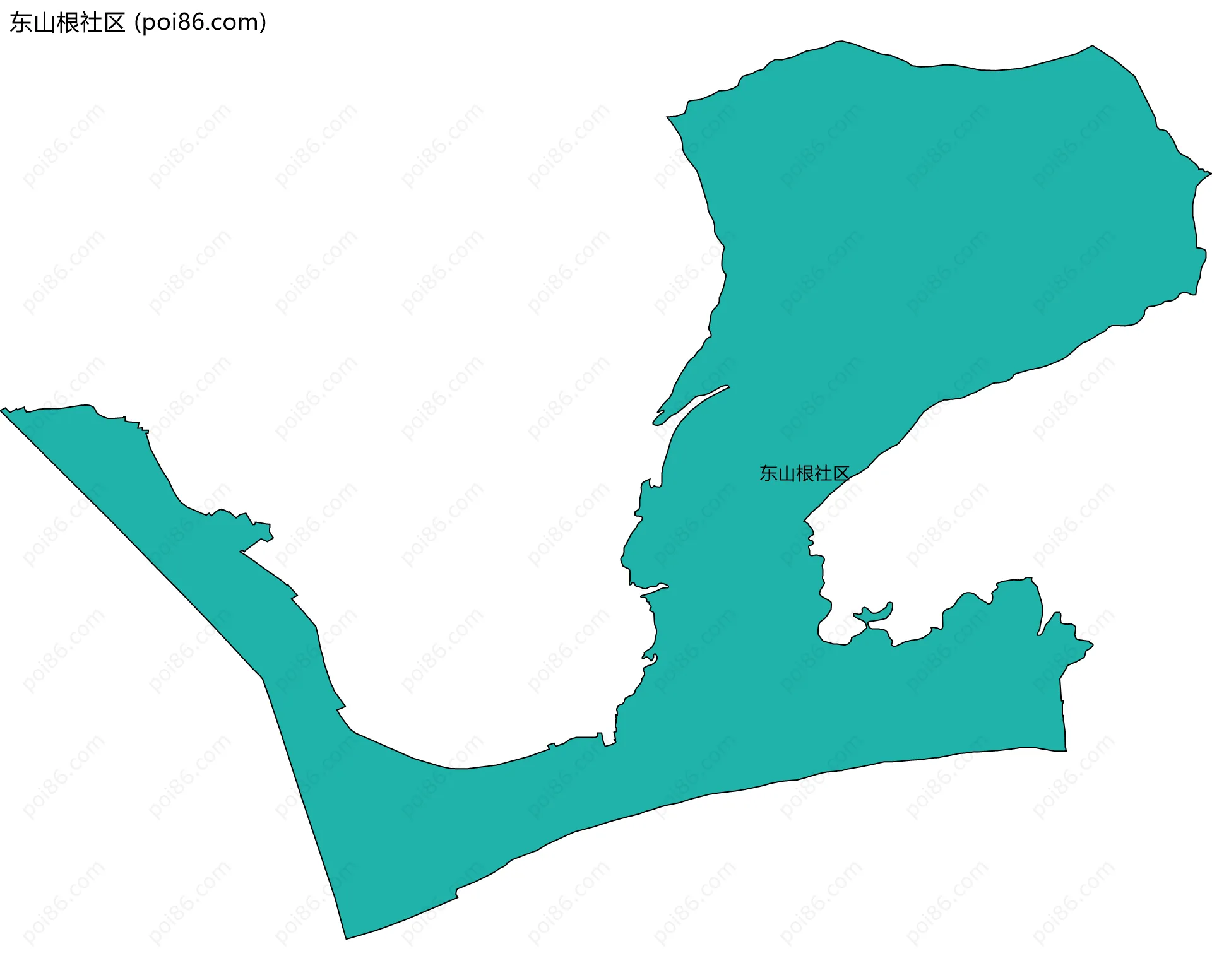 东山根社区边界地图