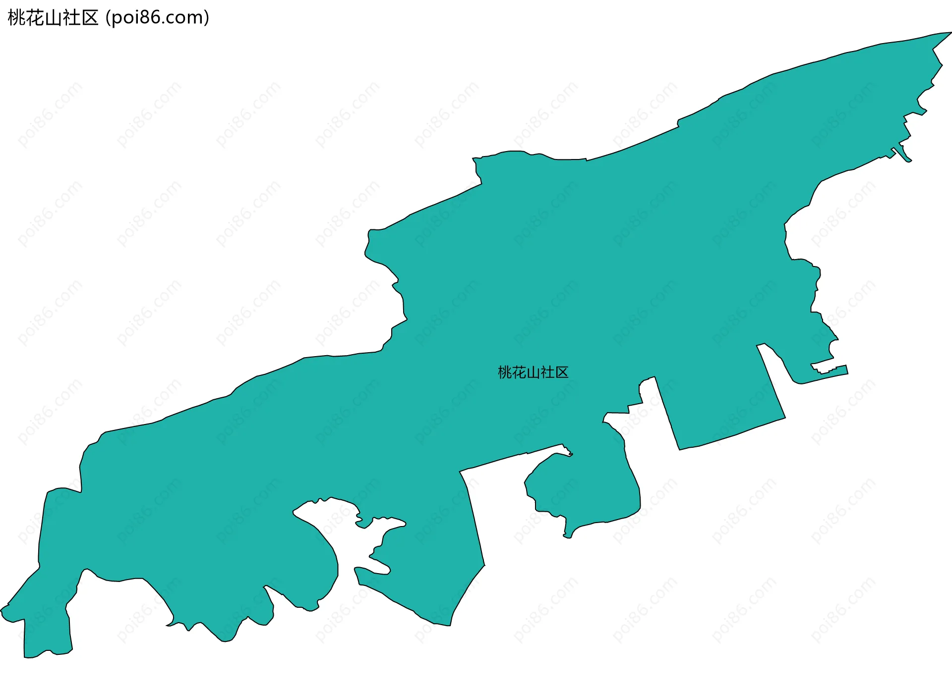 桃花山社区边界地图