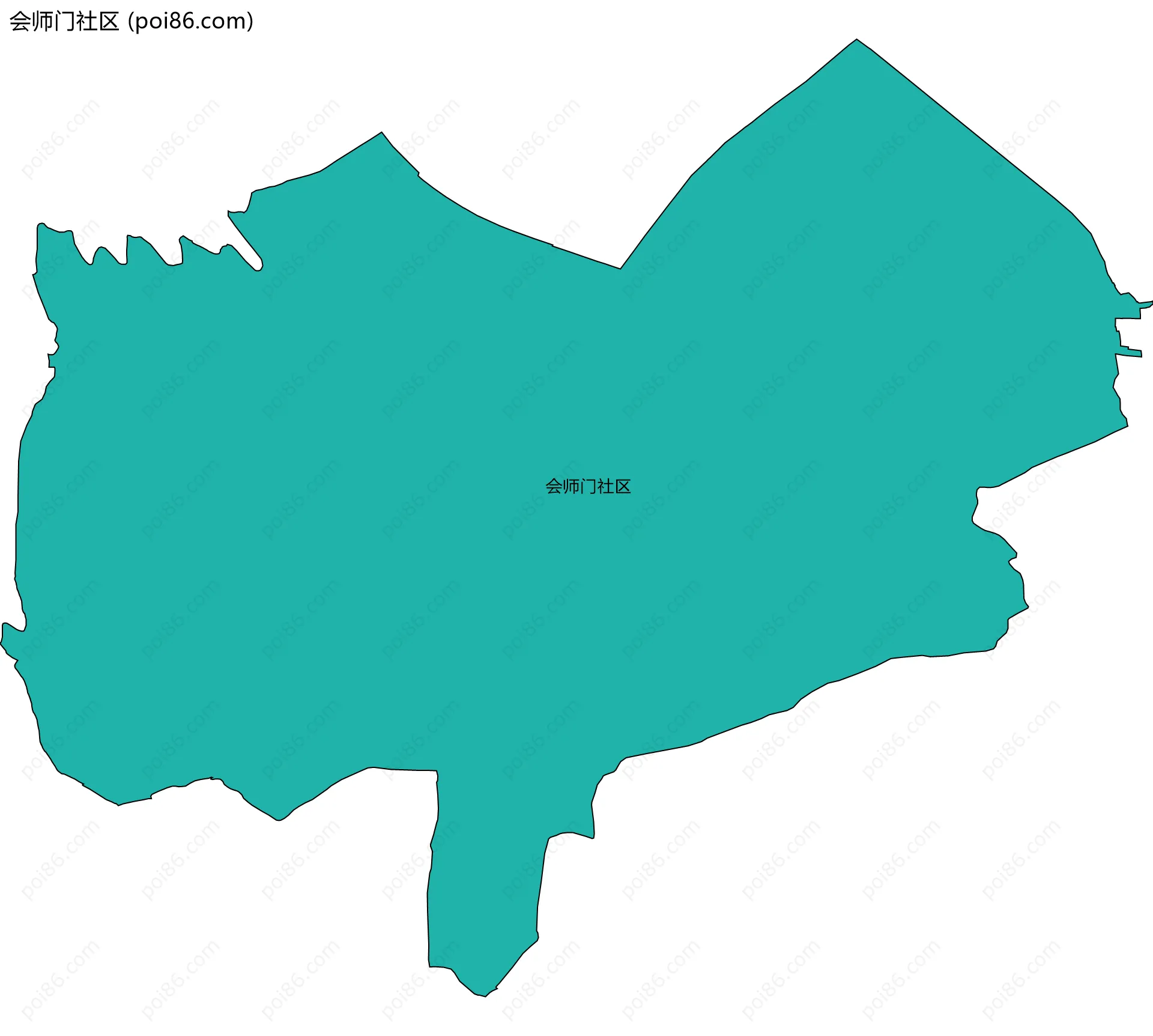 会师门社区边界地图