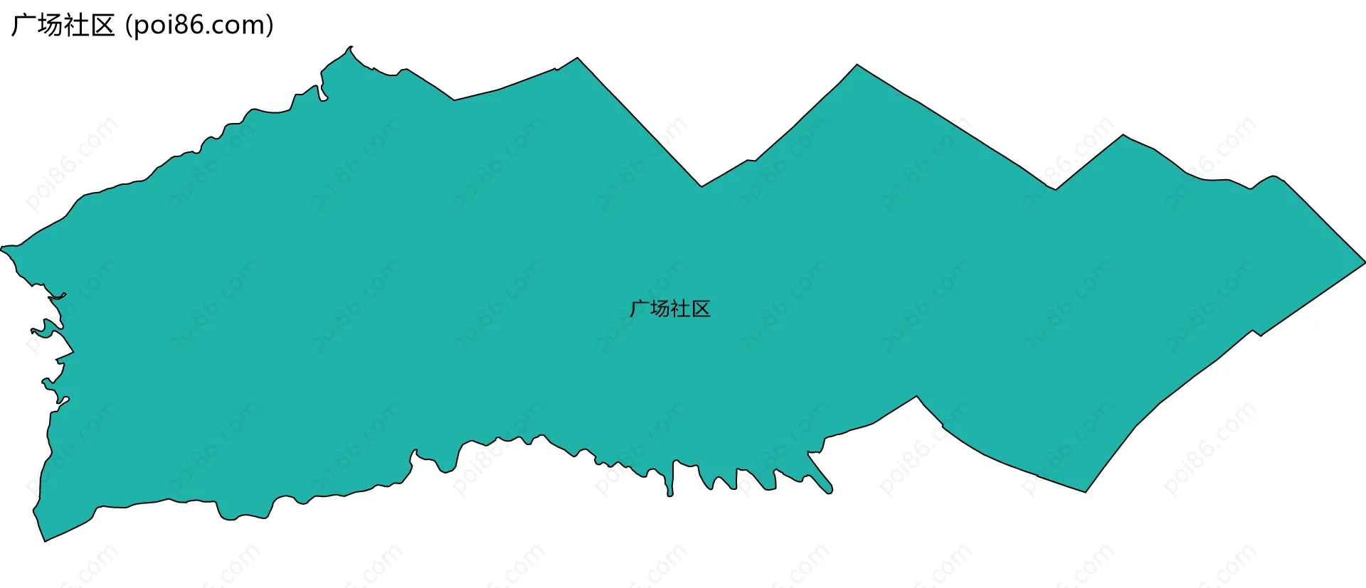 广场社区边界地图