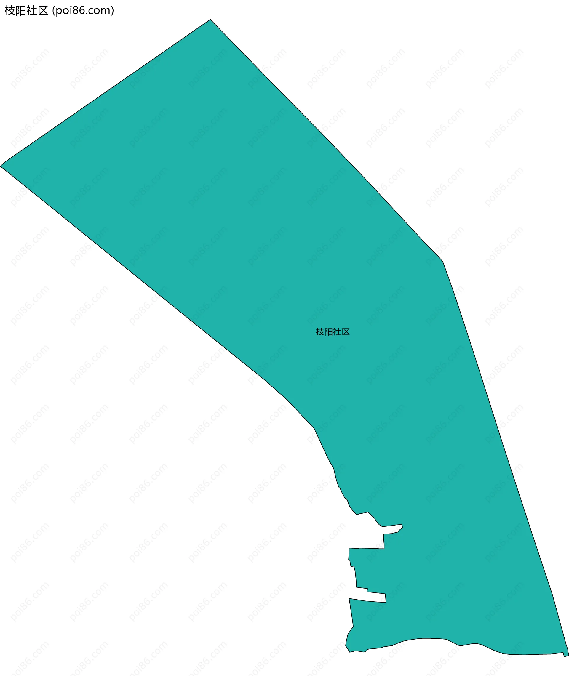 枝阳社区边界地图