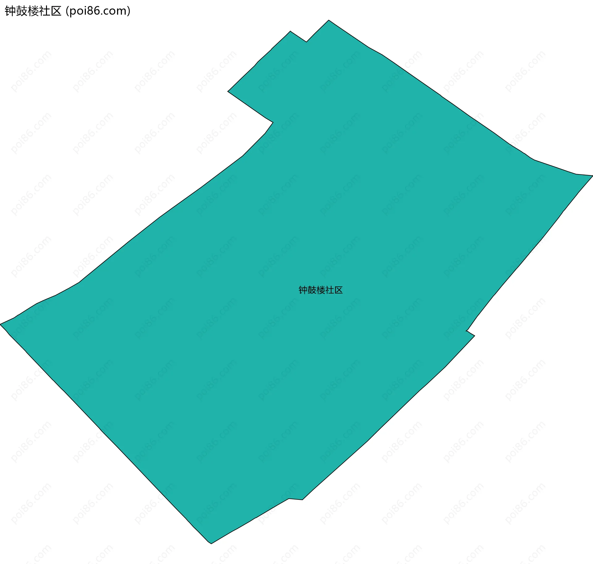 钟鼓楼社区边界地图