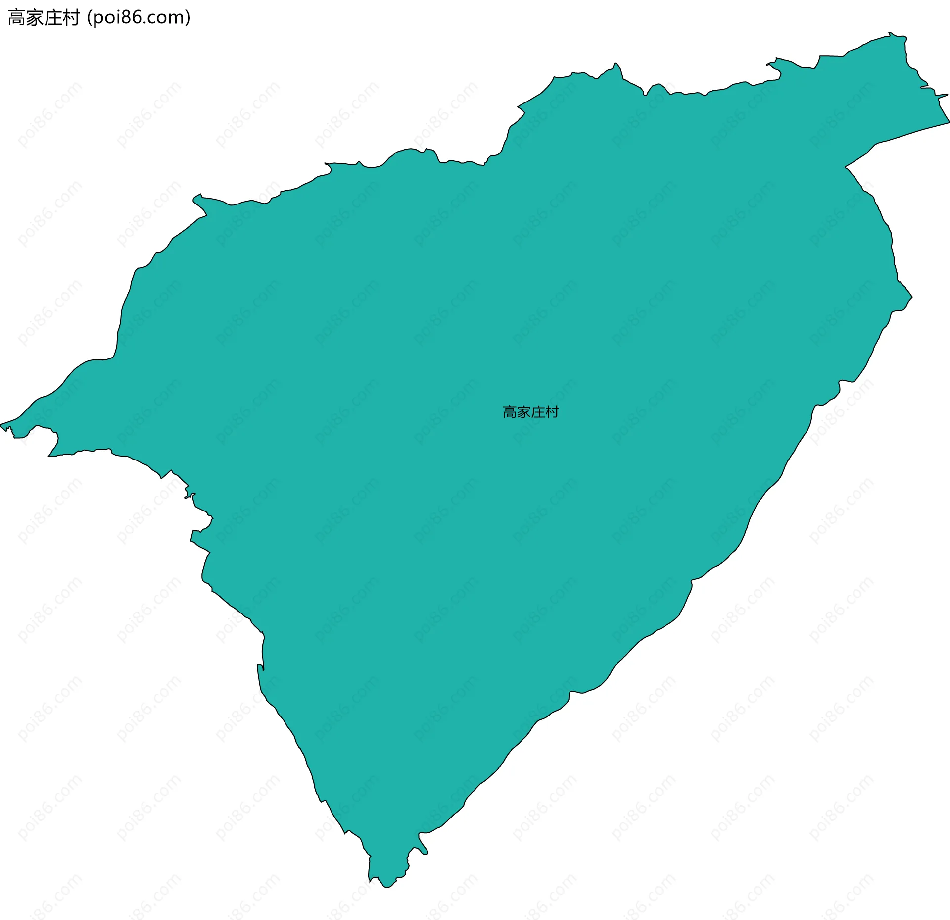 高家庄村边界地图