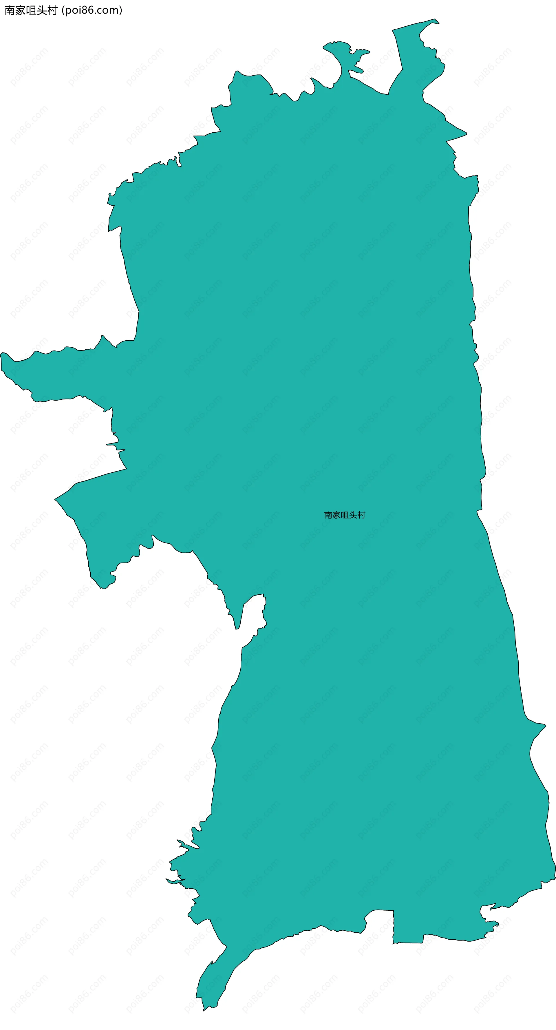 南家咀头村边界地图