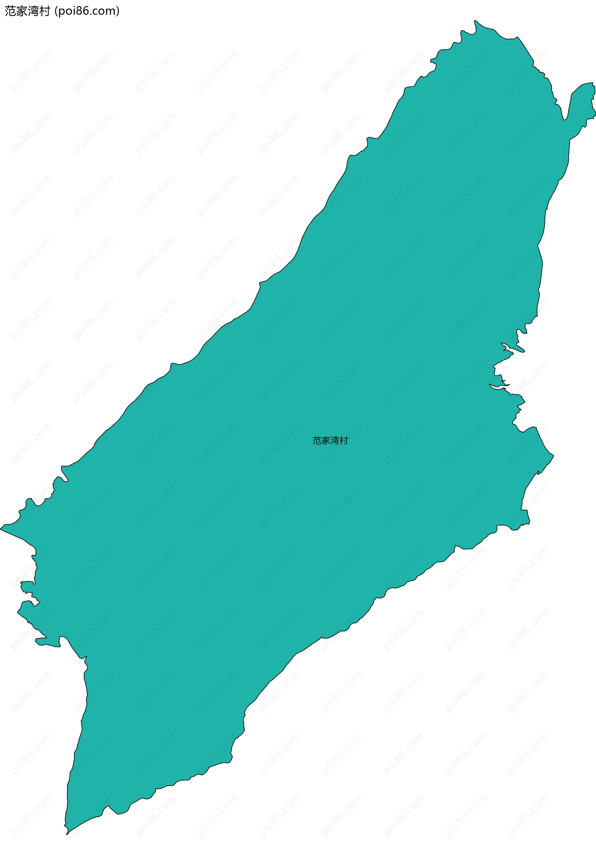 范家湾村边界地图