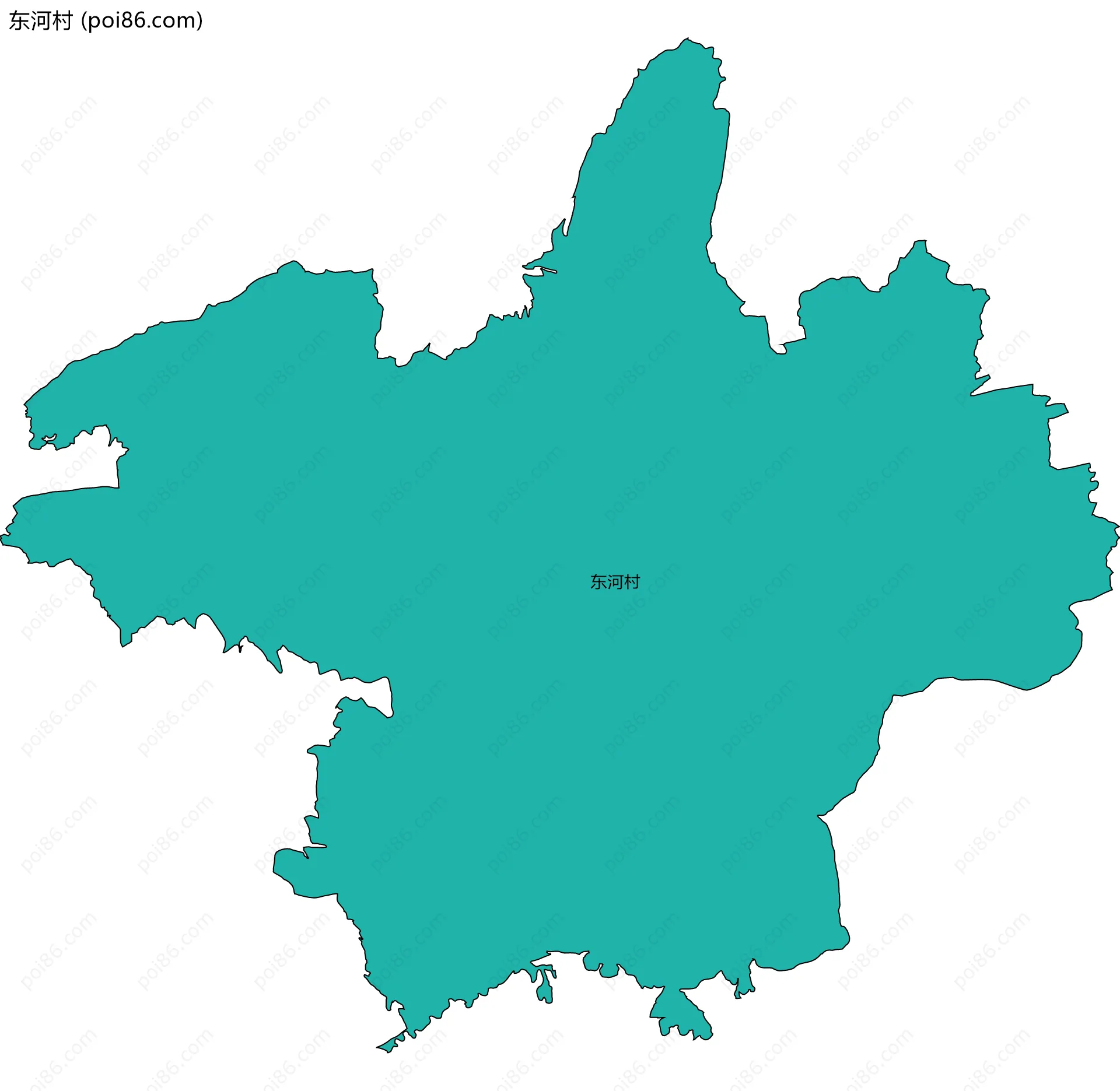 东河村边界地图
