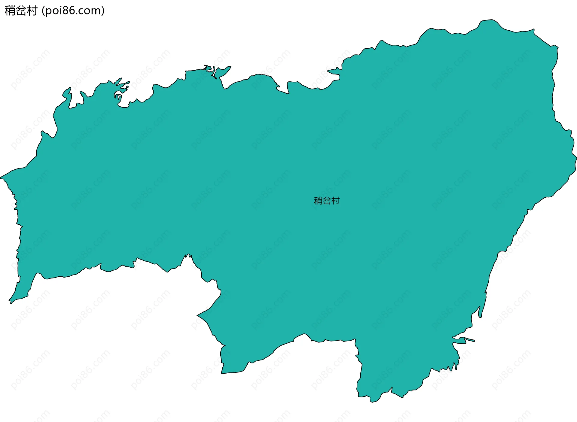 稍岔村边界地图