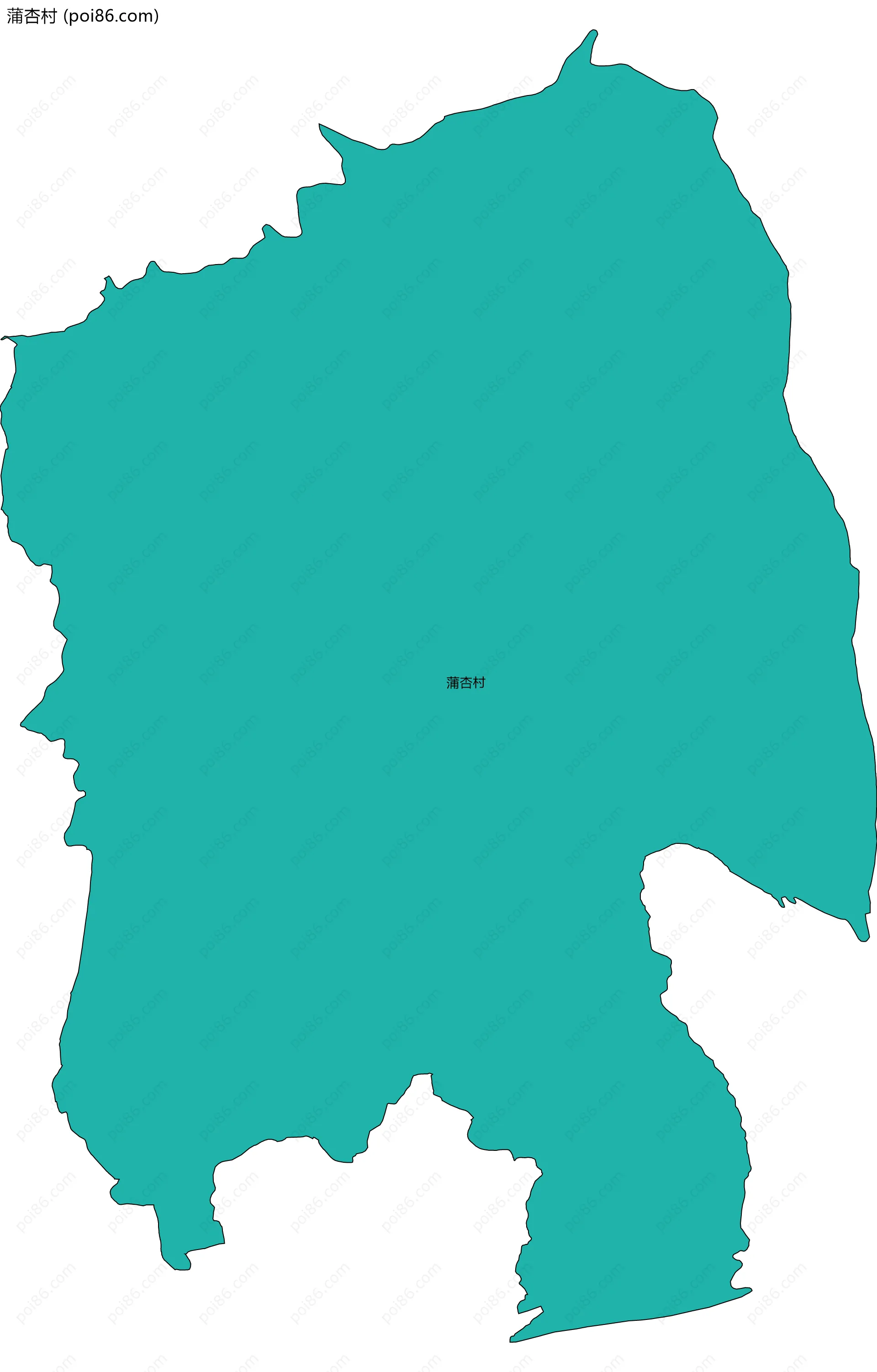 蒲杏村边界地图