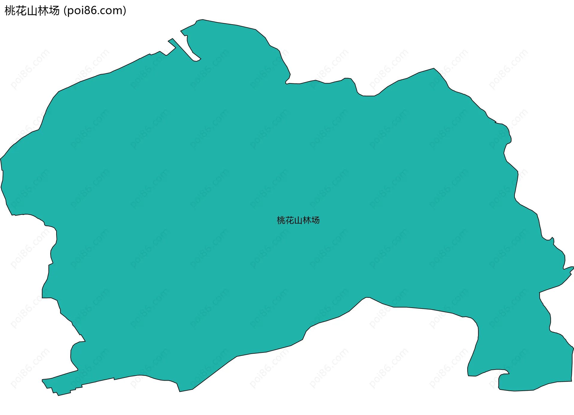 桃花山林场边界地图