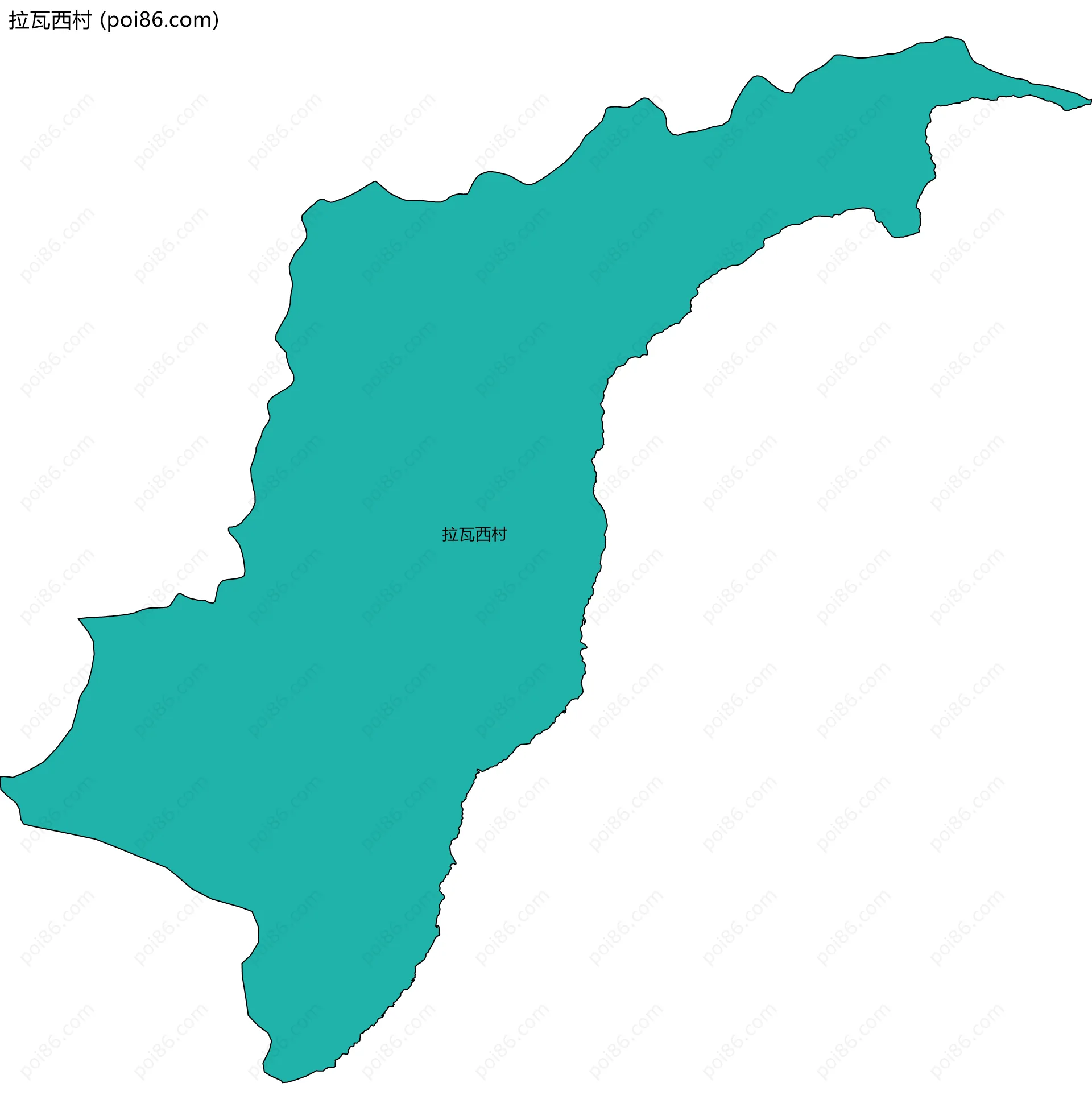 拉瓦西村边界地图