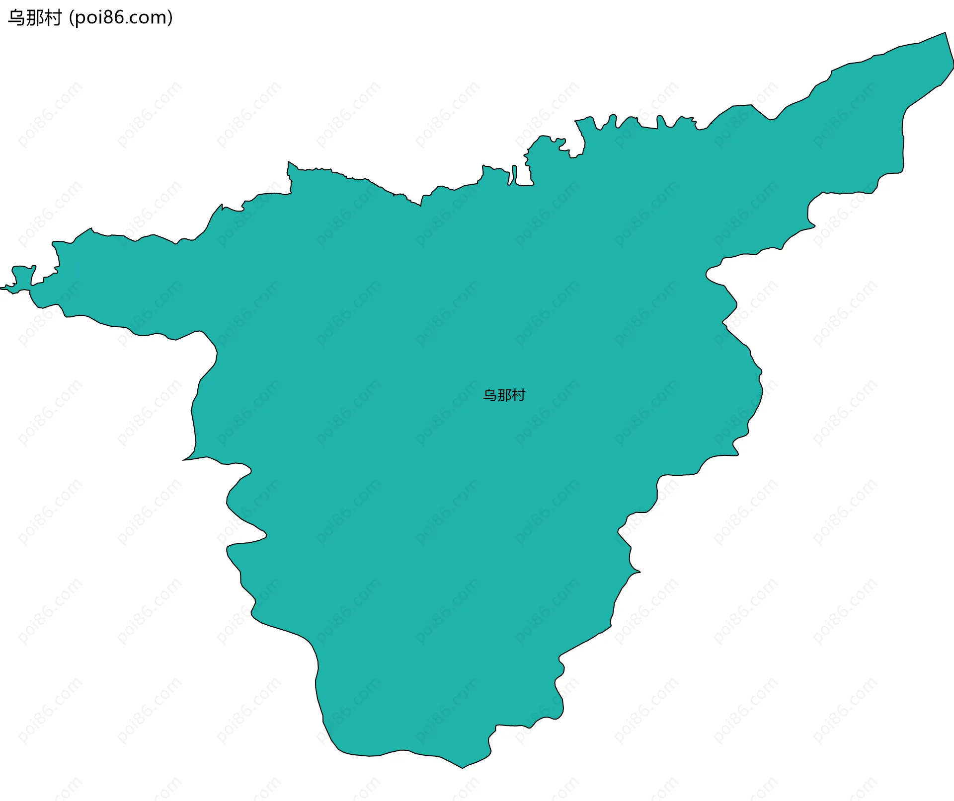 乌那村边界地图