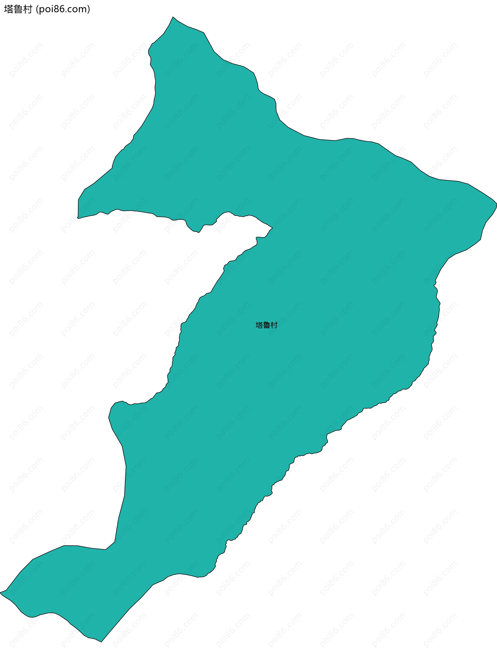 塔鲁村边界地图