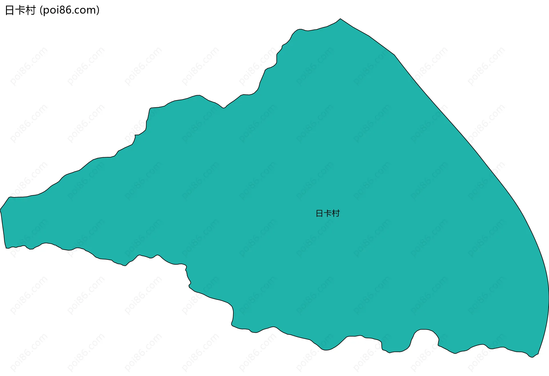 日卡村边界地图