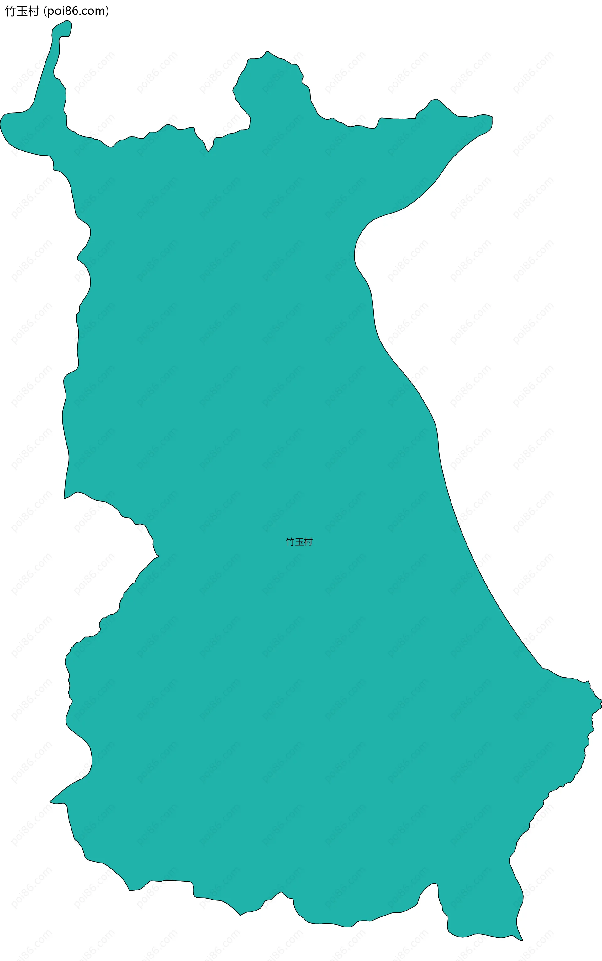 竹玉村边界地图