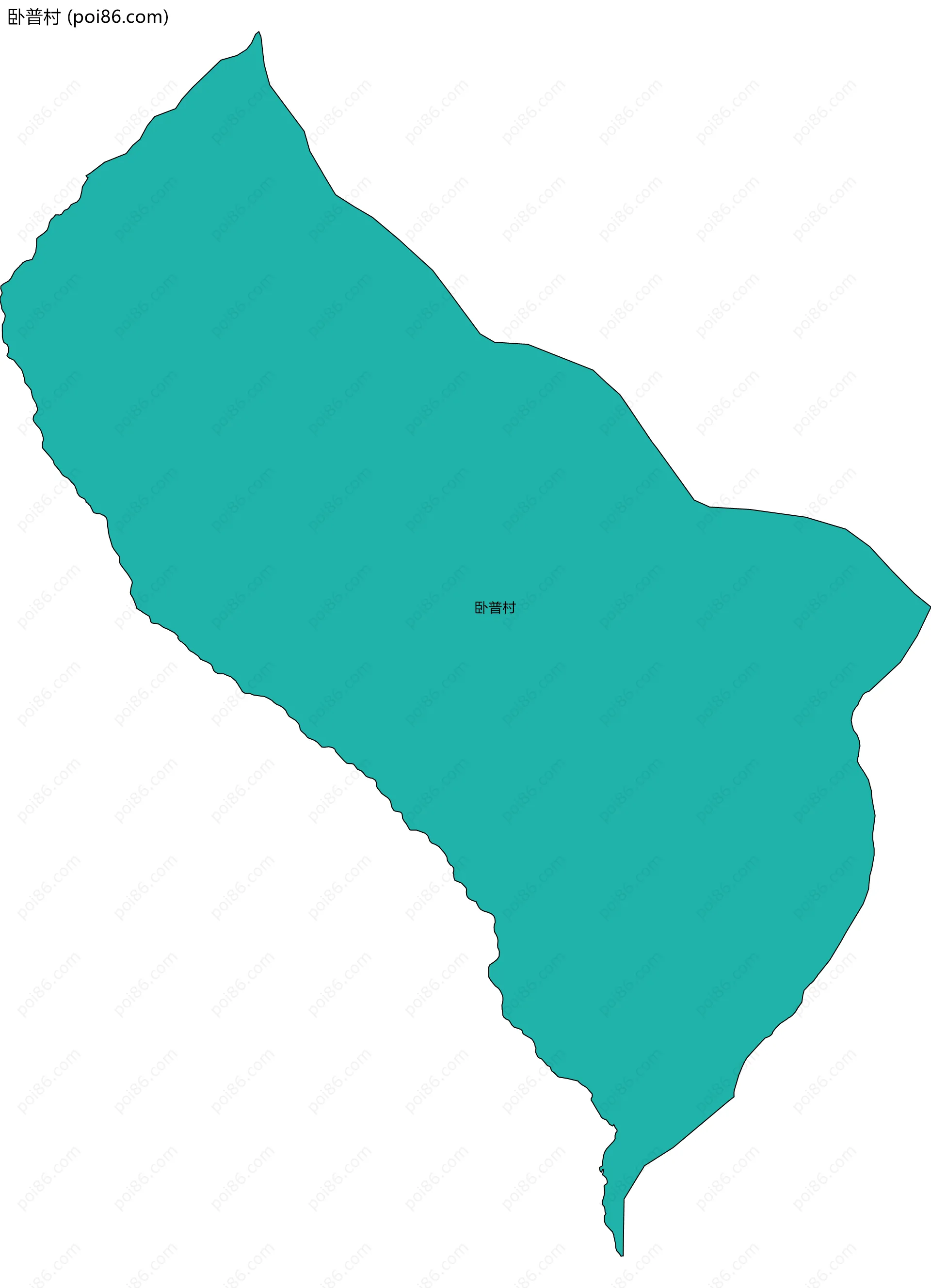 卧普村边界地图