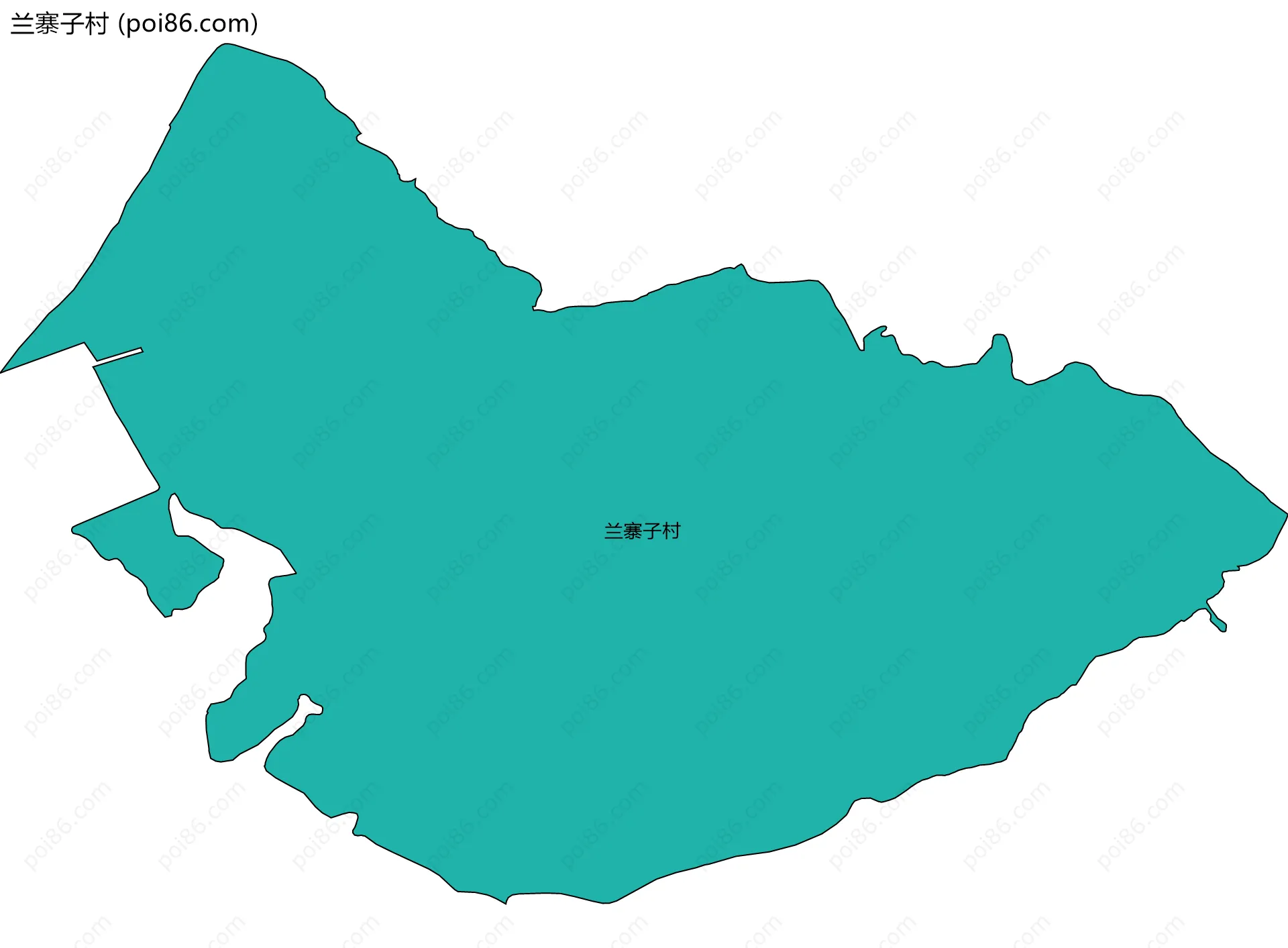 兰寨子村边界地图