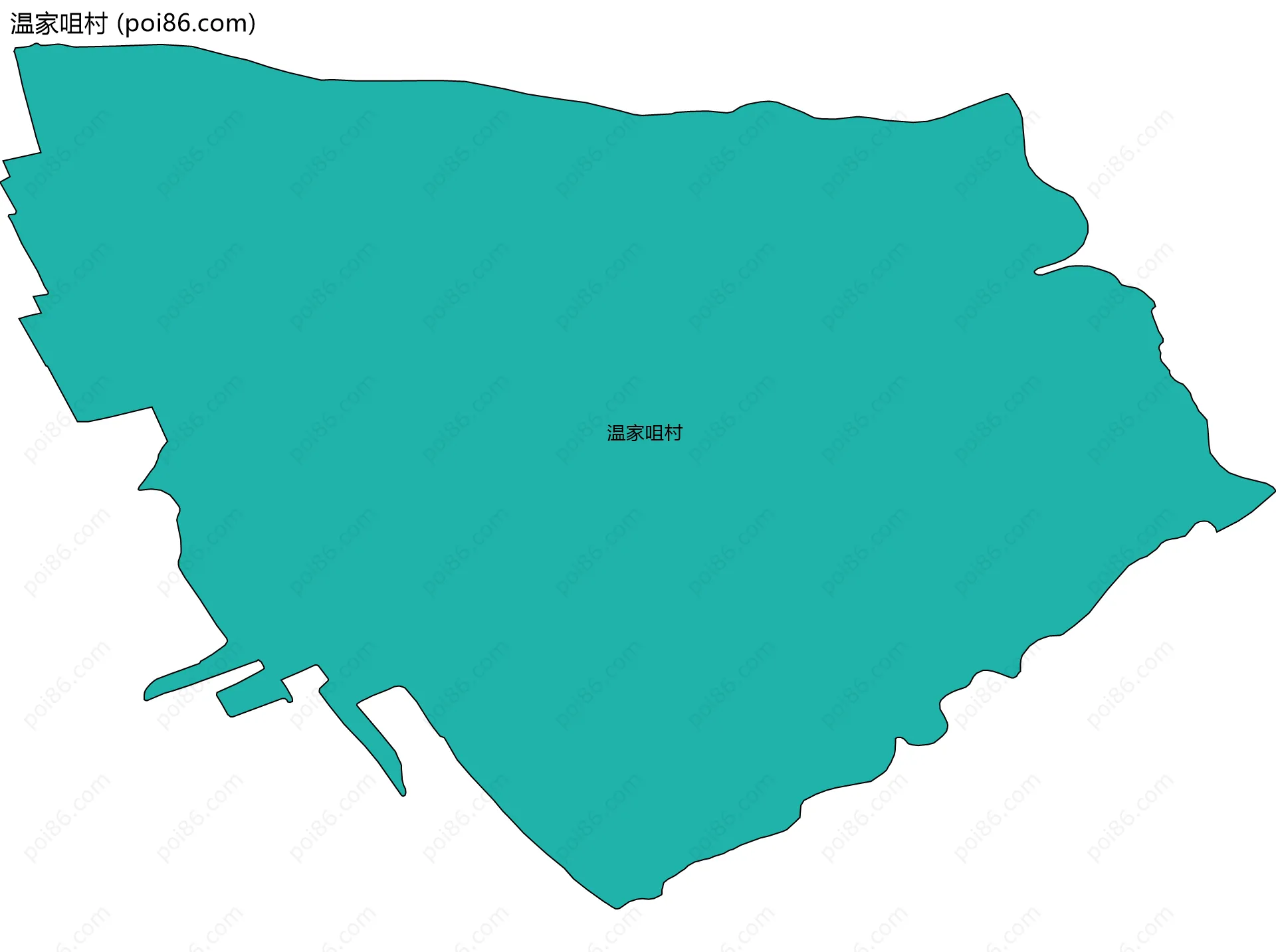 温家咀村边界地图