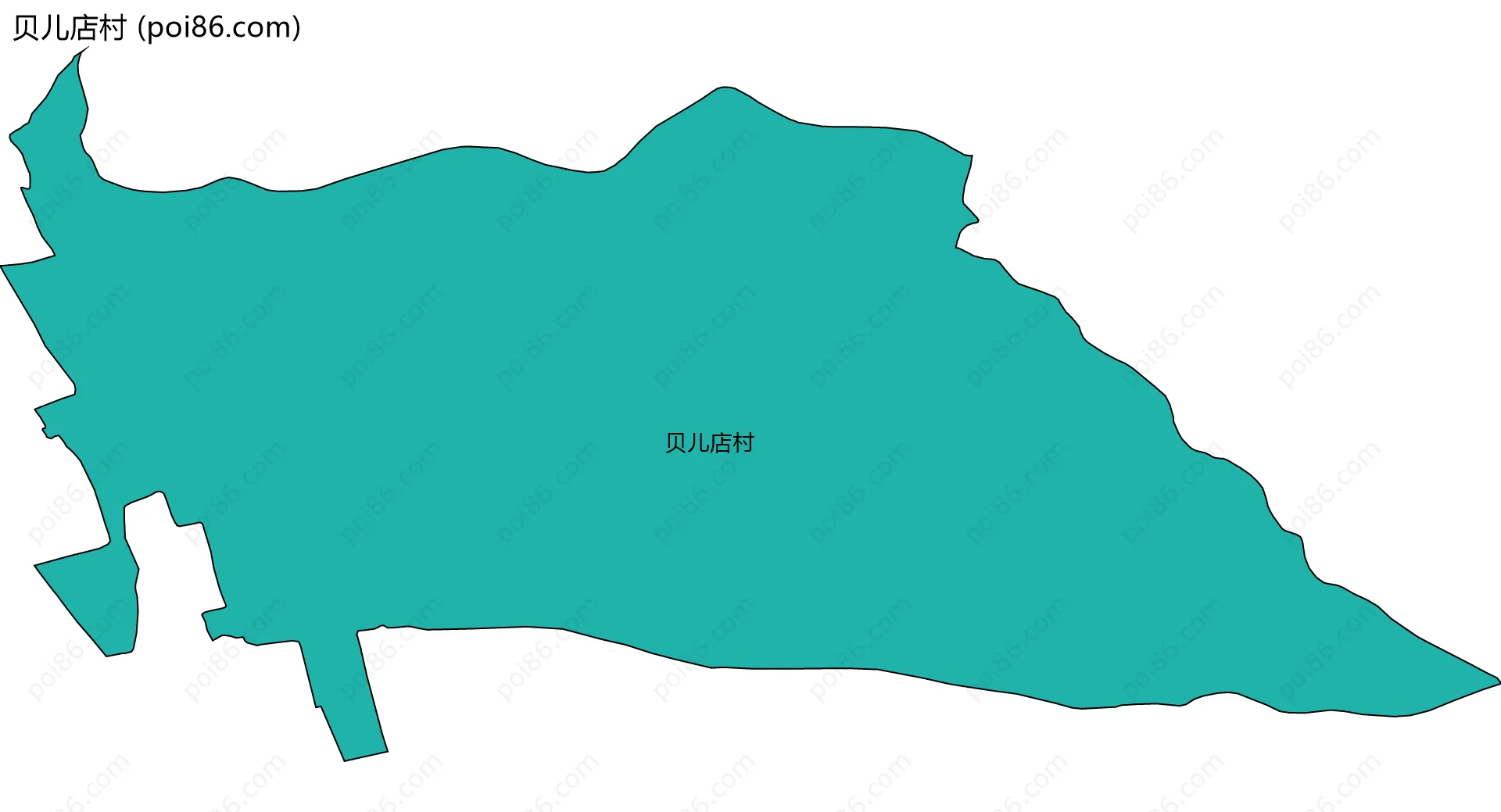 贝儿店村边界地图