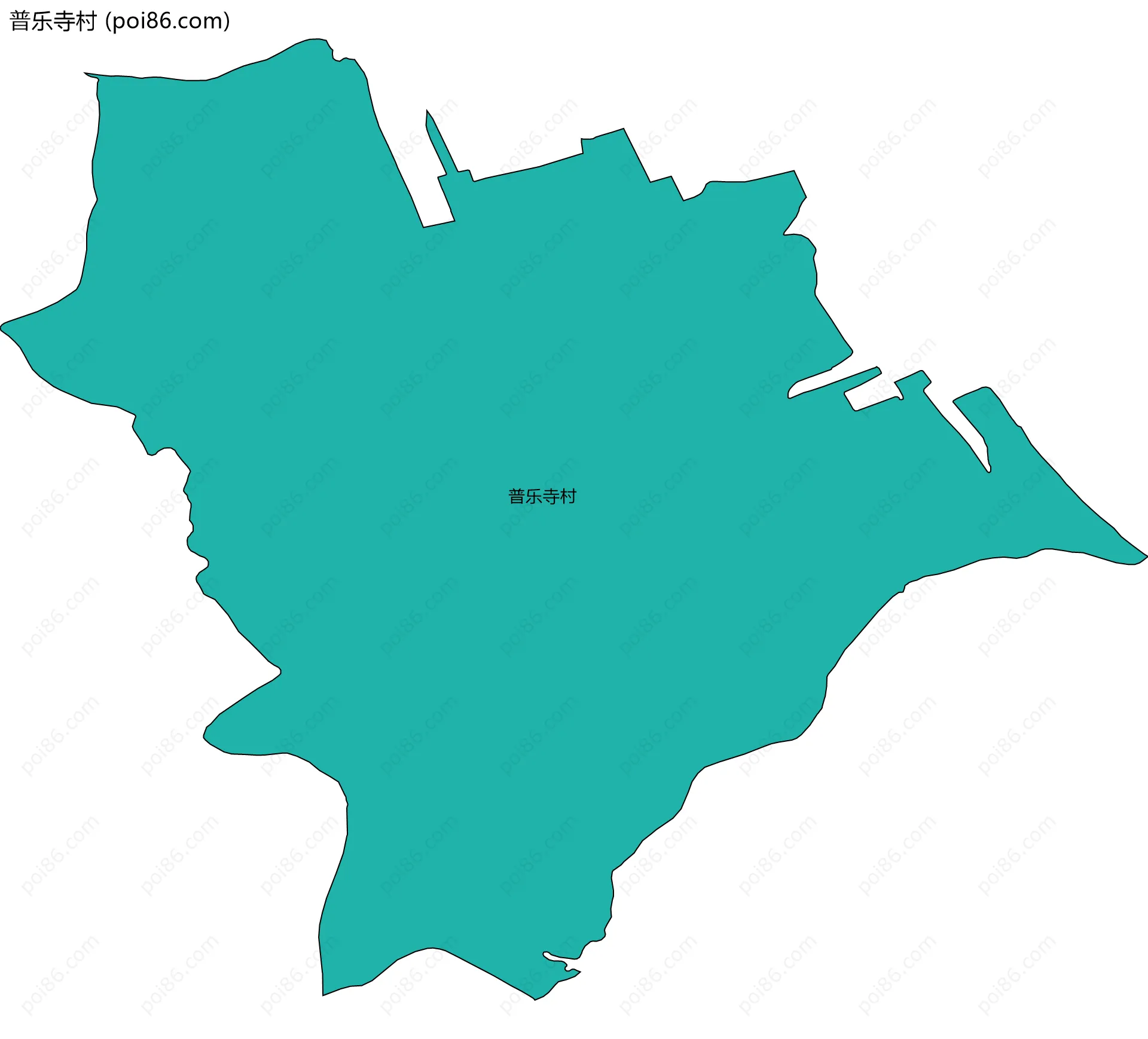 普乐寺村边界地图